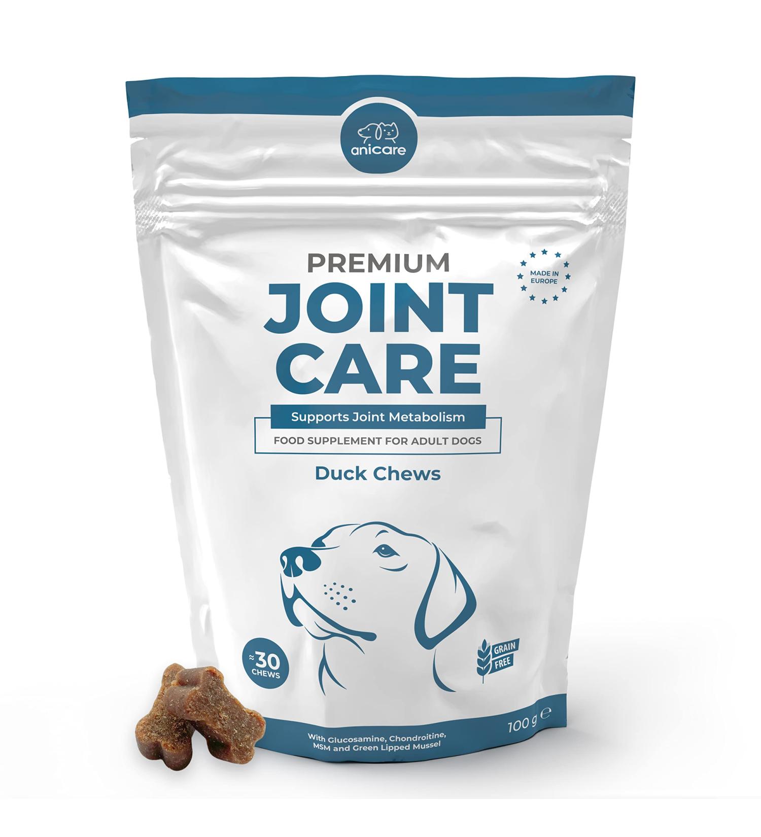 Anicare Premium Joint Care Chews for Dogs | Glucosamine Chondroitin MSM & Green Lipped Mussel - Top Choice for Joint Health - Buy Online on GoSupps.com
