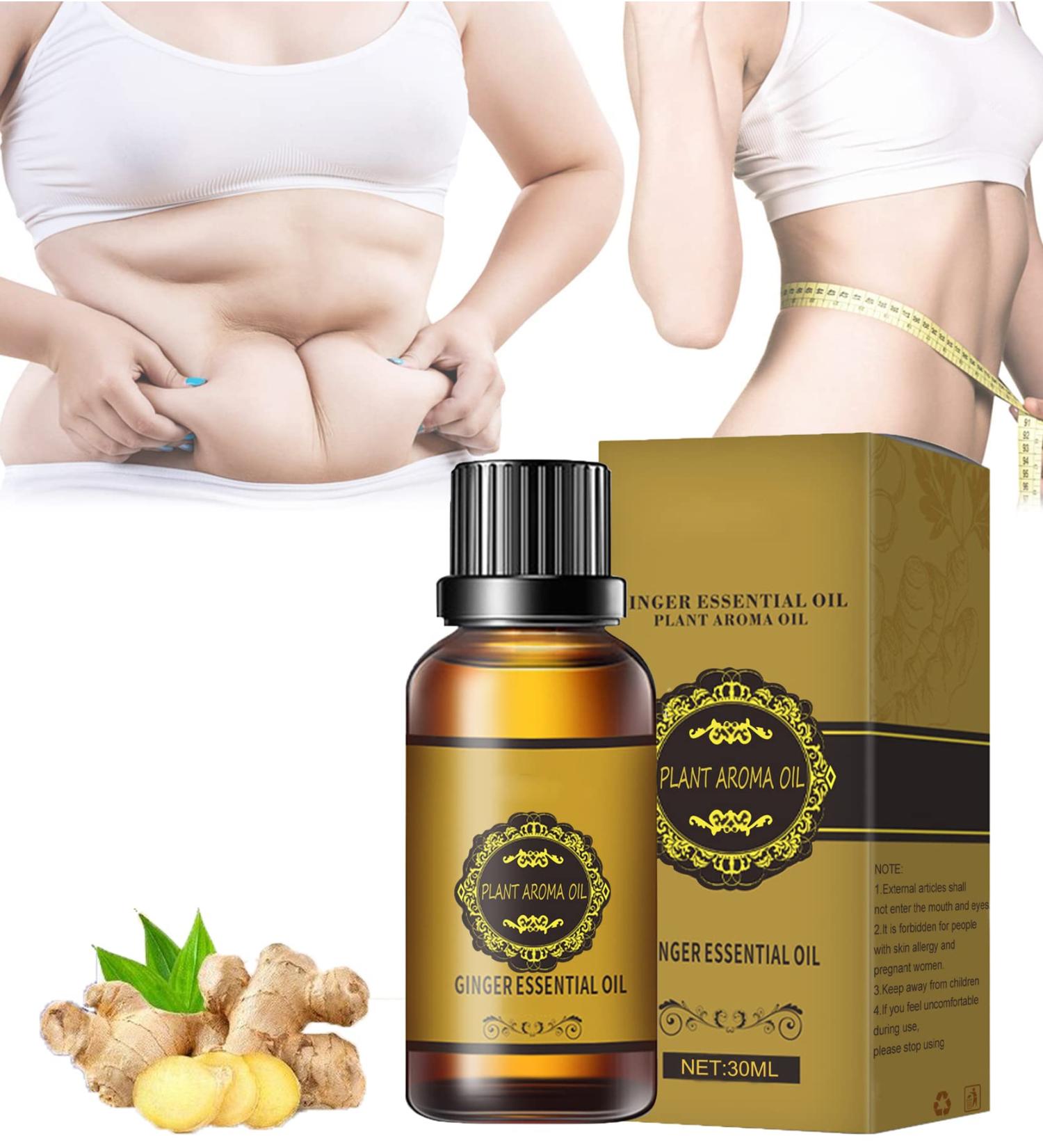 Sadfa Belly Drainage Ginger Oil for Weight Loss | 30ml Essential Oil | Boost Metabolism & Reduce Belly Fat - Buy Online on GoSupps.com