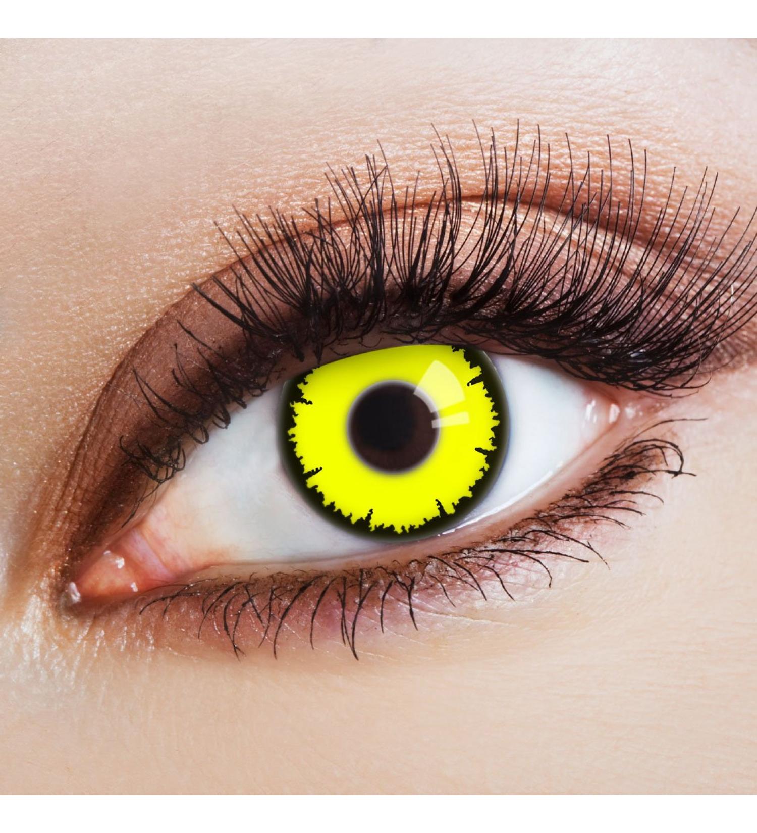 Aricona Yellow Colored Contact Lenses - Halloween Vampire Fever Lenses - Prescription-Free International Shipping - Buy Online on GoSupps.com