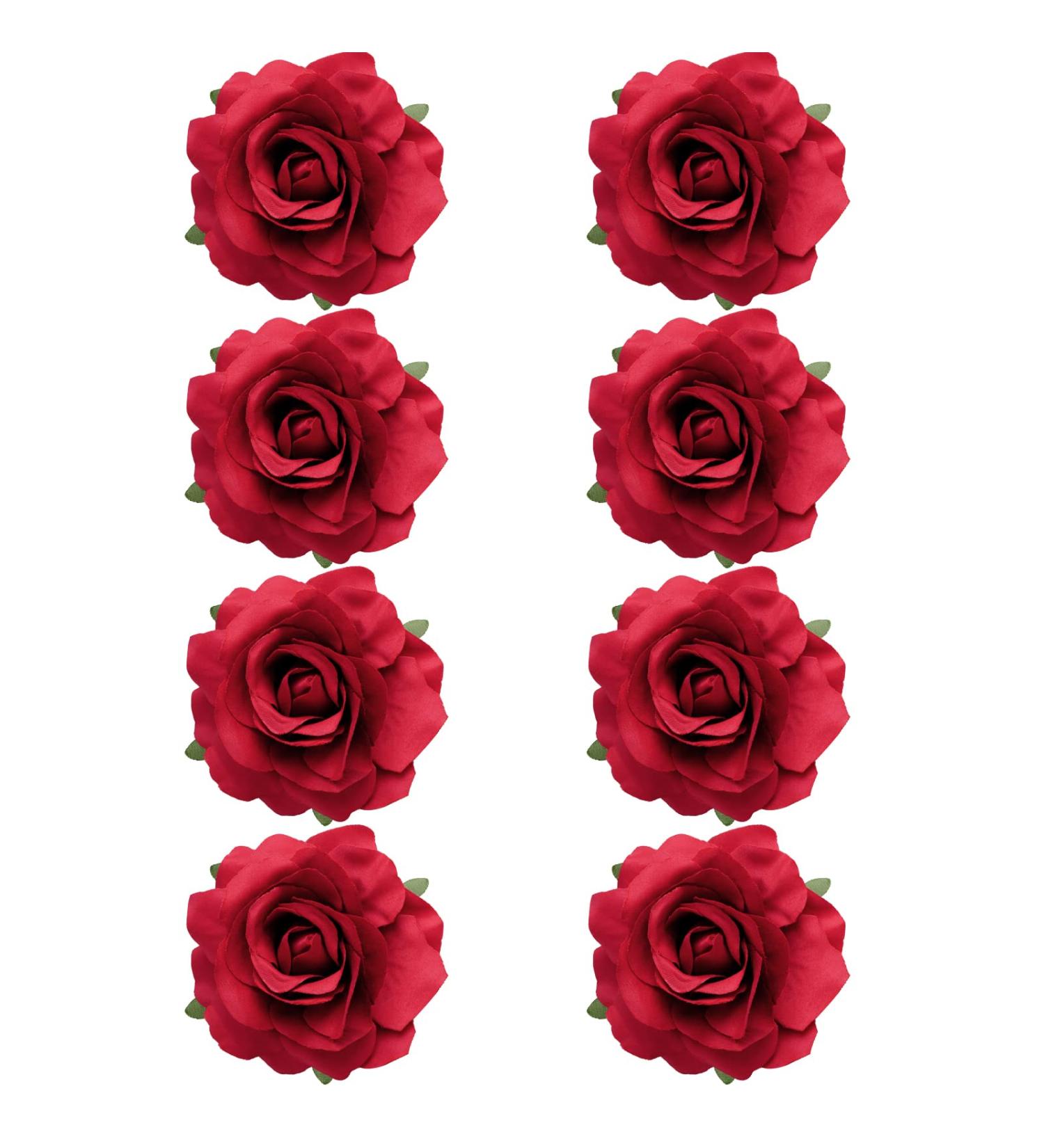 Topbuti 8 Pcs Rose Hair Clip Flower Hairpin Set - Floral Hair Accessories for Women, Girls - Perfect for Parties, Halloween, Weddings, Mother's Day - Buy Online on GoSupps.com