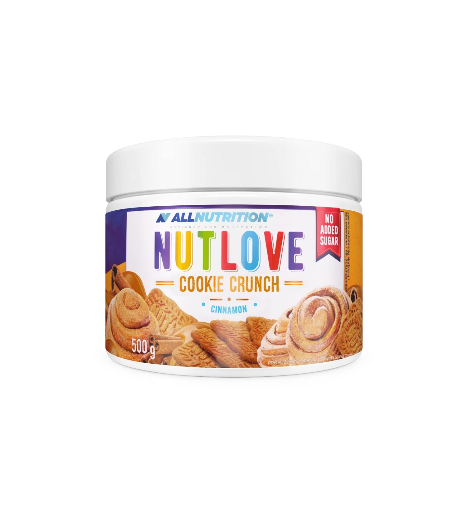 All-Nutrition Nutlove Cinnamon Cookie Crunch - Sugar-Free Biscuit Spread (500g) | Healthy Low-Calorie Snacks - Buy Online on GoSupps.com