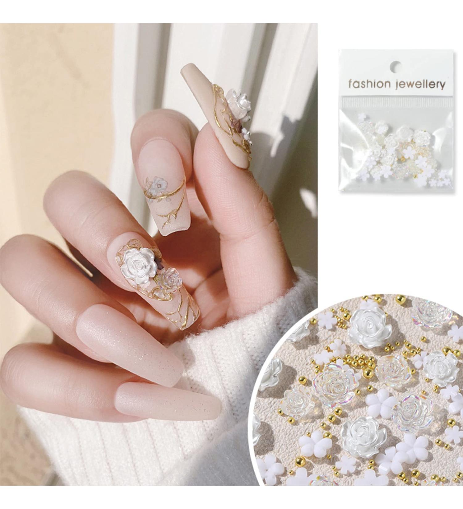 Pearl Mixed Flower Camellia Nail Art Set 3D Nail Art Supplies Nail Tip Nail Glitter Acrylic Nail Art Decorations Nail Art Jewelry 3d Flower Nail Nail Art Kit Nail Art Gems Kit Multi-Color - Buy Online on GoSupps.com