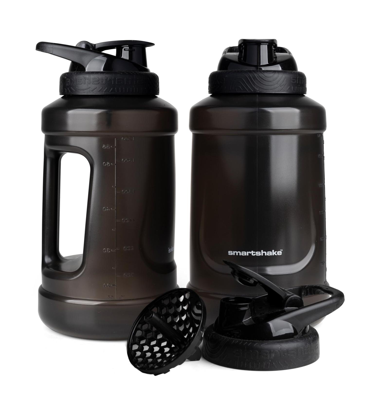 Smartshake Ultimate Jug Black 2100ml | Leak Proof BPA Free Water Bottle & Protein Gallon Bottle for Men & Women - Shop Now! - Buy Online on GoSupps.com