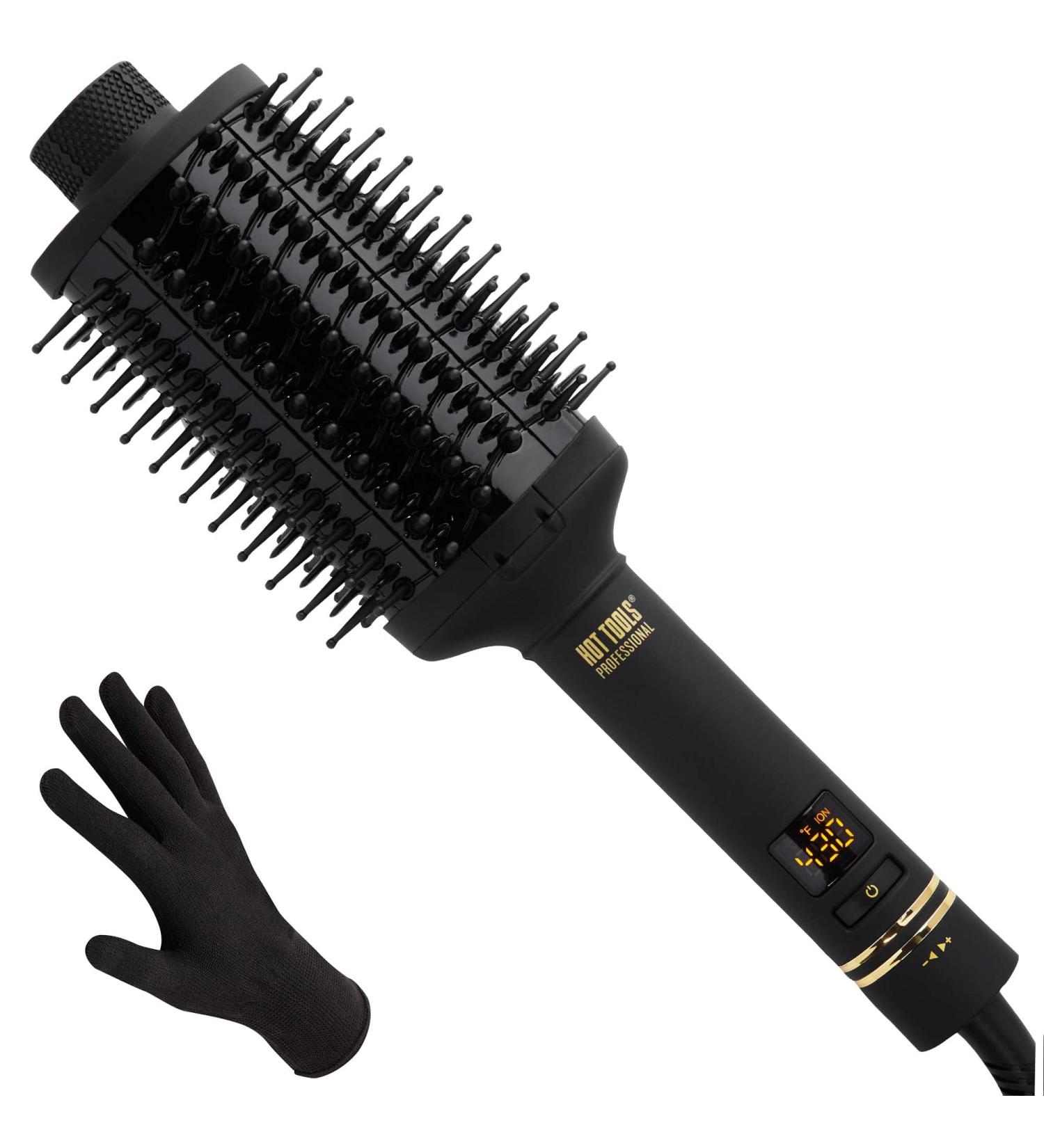 HOT TOOLS Pro Artist Black Gold Heated Styling Oval Brush - Professional Hair Styling Tool - Buy Online on GoSupps.com