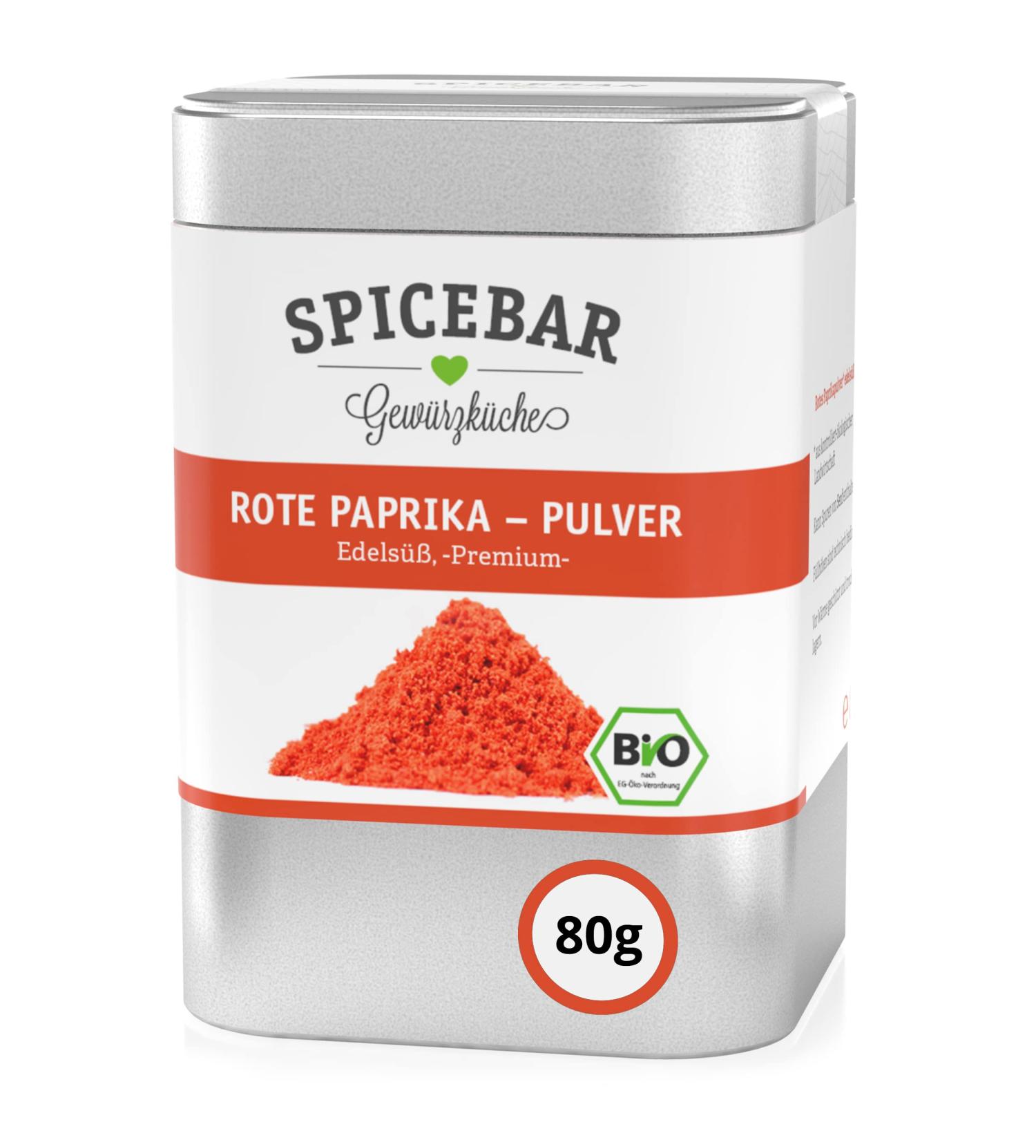 Buy Organic Sweet Paprika Powder from Spain - Spicebar 80g - Premium Ground Paprika in Professional Shaker - Buy Online on GoSupps.com