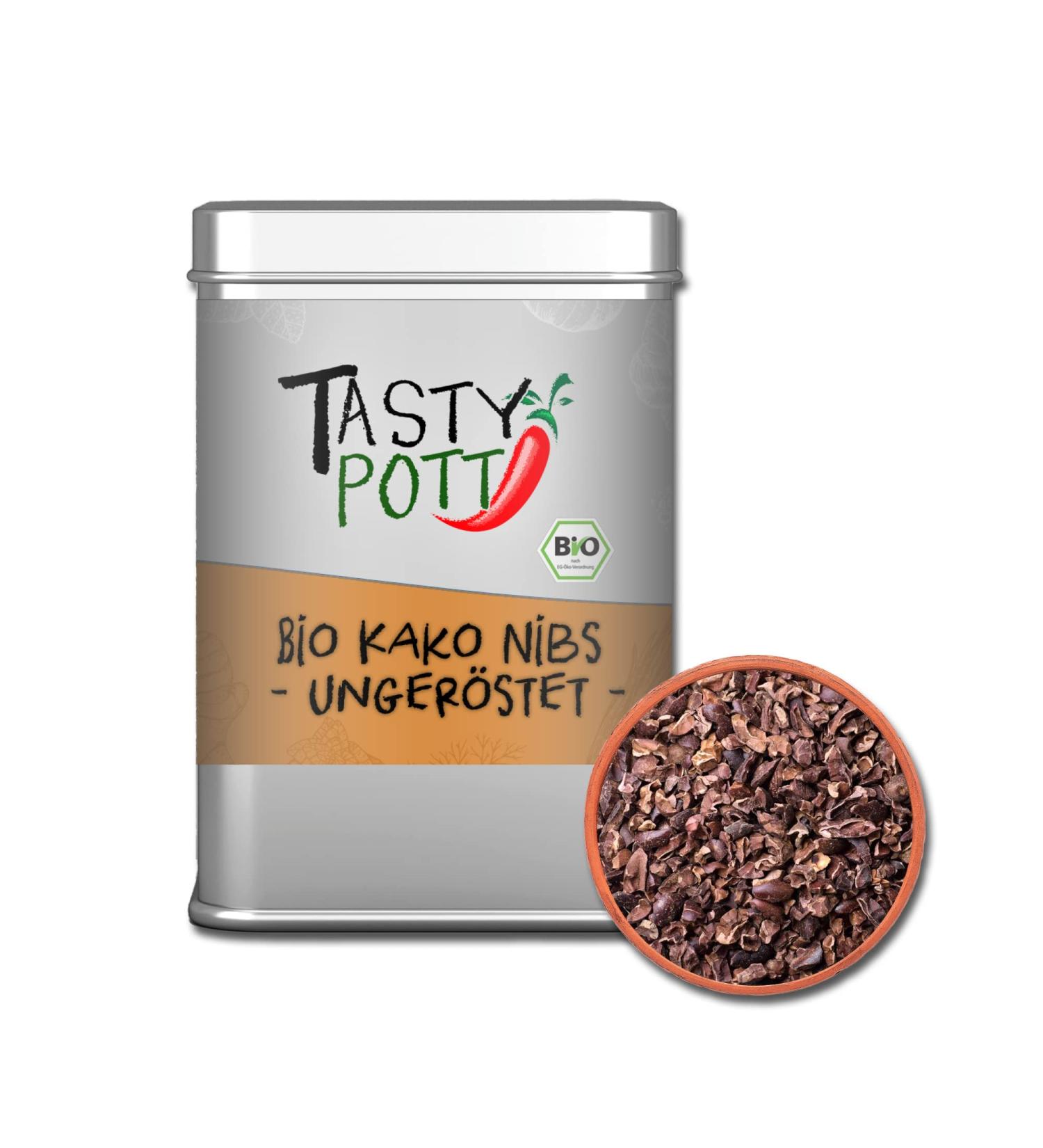 Jeske Sports Supplies Tasty Pott Condiments spices fine food for muesli and papij for baking aromatic flavor organic cocoa nibs not roasted 75 g - Buy Online on GoSupps.com