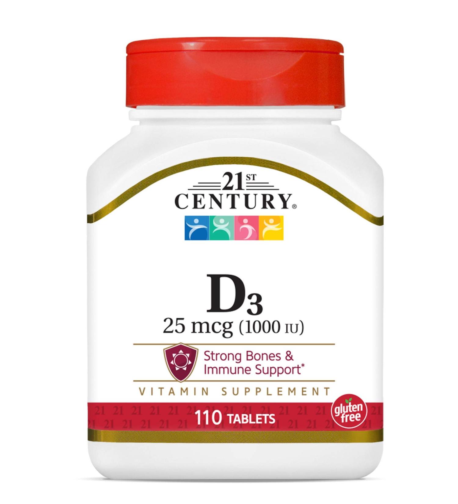 21st Century D 1000 iu Tablets 110-Count (Pack of 3) - Buy Online on GoSupps.com