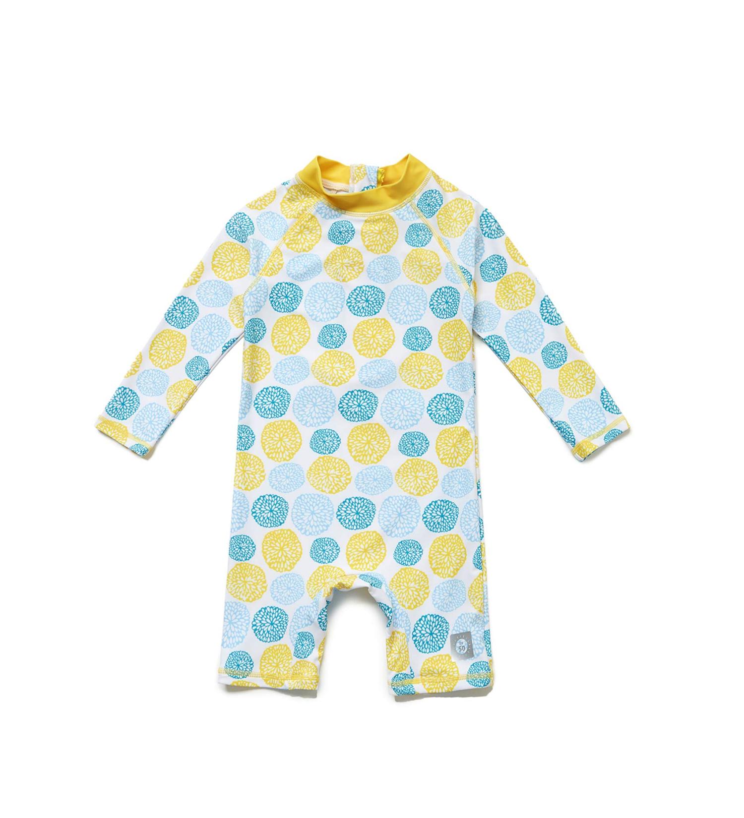 Bonverano Baby Girls Long-Sleeve Lemon Swimsuit | UPF 50+ Sun Protection | 18-24 Months - Buy Online on GoSupps.com