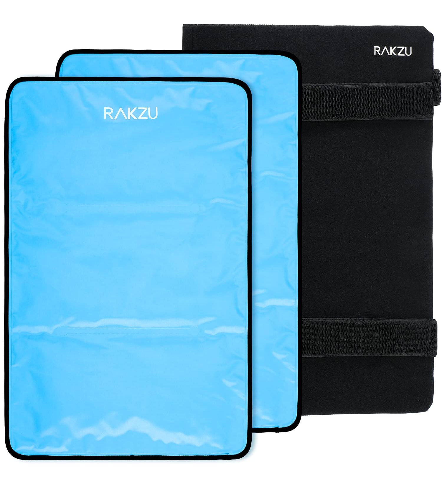 RAKZU Extra Large Reusable Ice Pack - Hot Cold Therapy Gel Pack for Injuries - 13 x 21.5 - Long Lasting Pain Relief for Back, Knee, Legs, Shoulders - 2 Pack - Buy Online on GoSupps.com