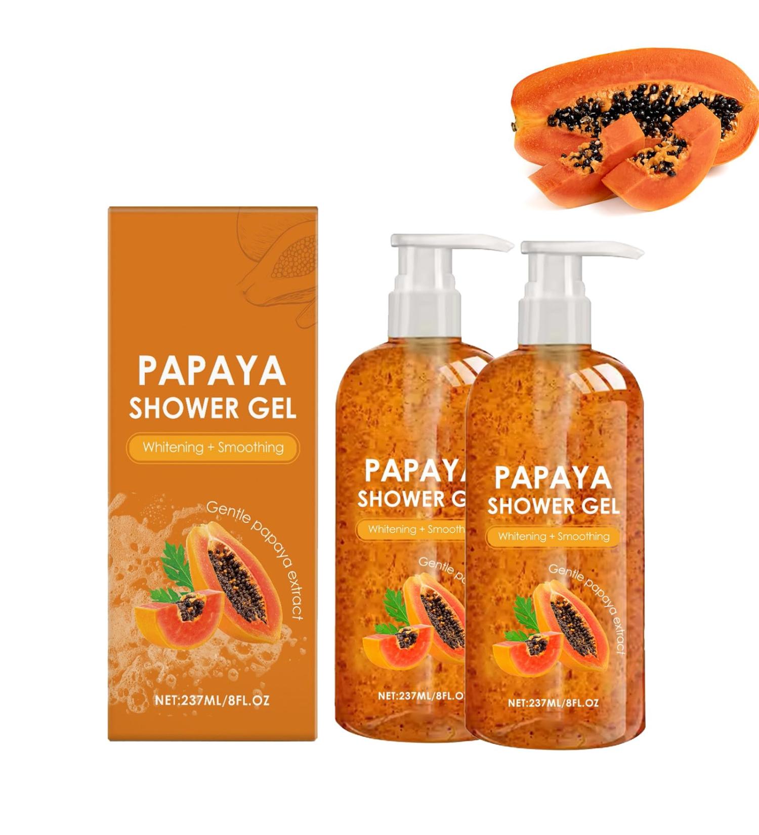  Generisch Papaya Exfoliating Shower Gel with Organic Paya Extract a Pleasant Fruity Scent Brightening and Smoothing Gentle and Fresh Cleansing for Radiant and Soft Skin (2) - Buy Online on GoSupps.com