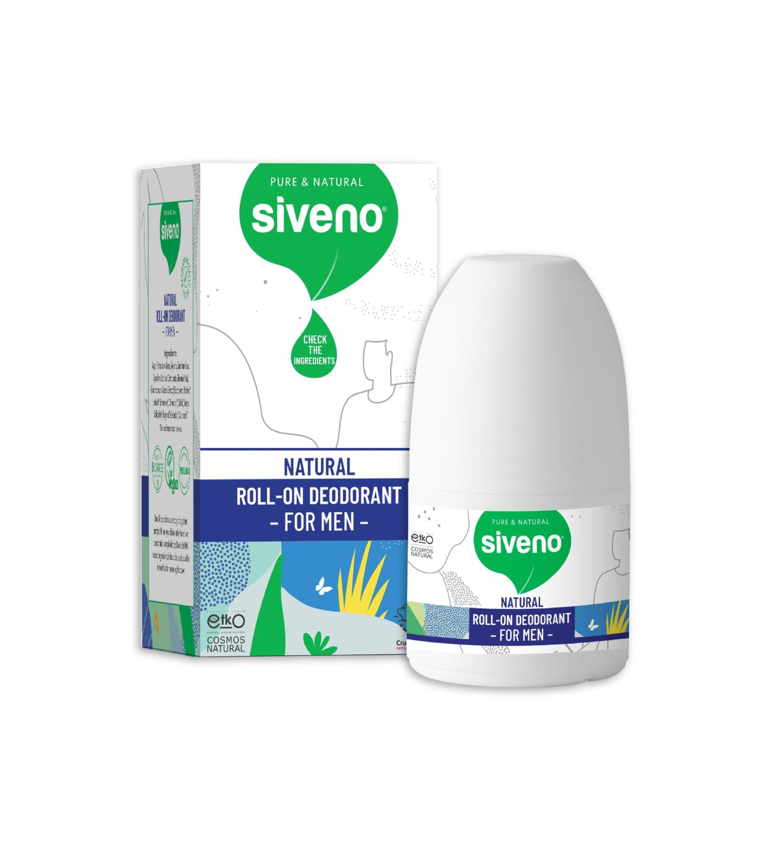 Siveno All Natural Deodorant Roll-On | Aluminum Free Deodorant for Men | Organic Vegan | Fresh Non Staining Non Irritating | Cruelty Free Non Toxic Paraben Free | Men Pack of 1 Men 1.76 Fl Oz (Pack of 1) - Buy Online on GoSupps.com