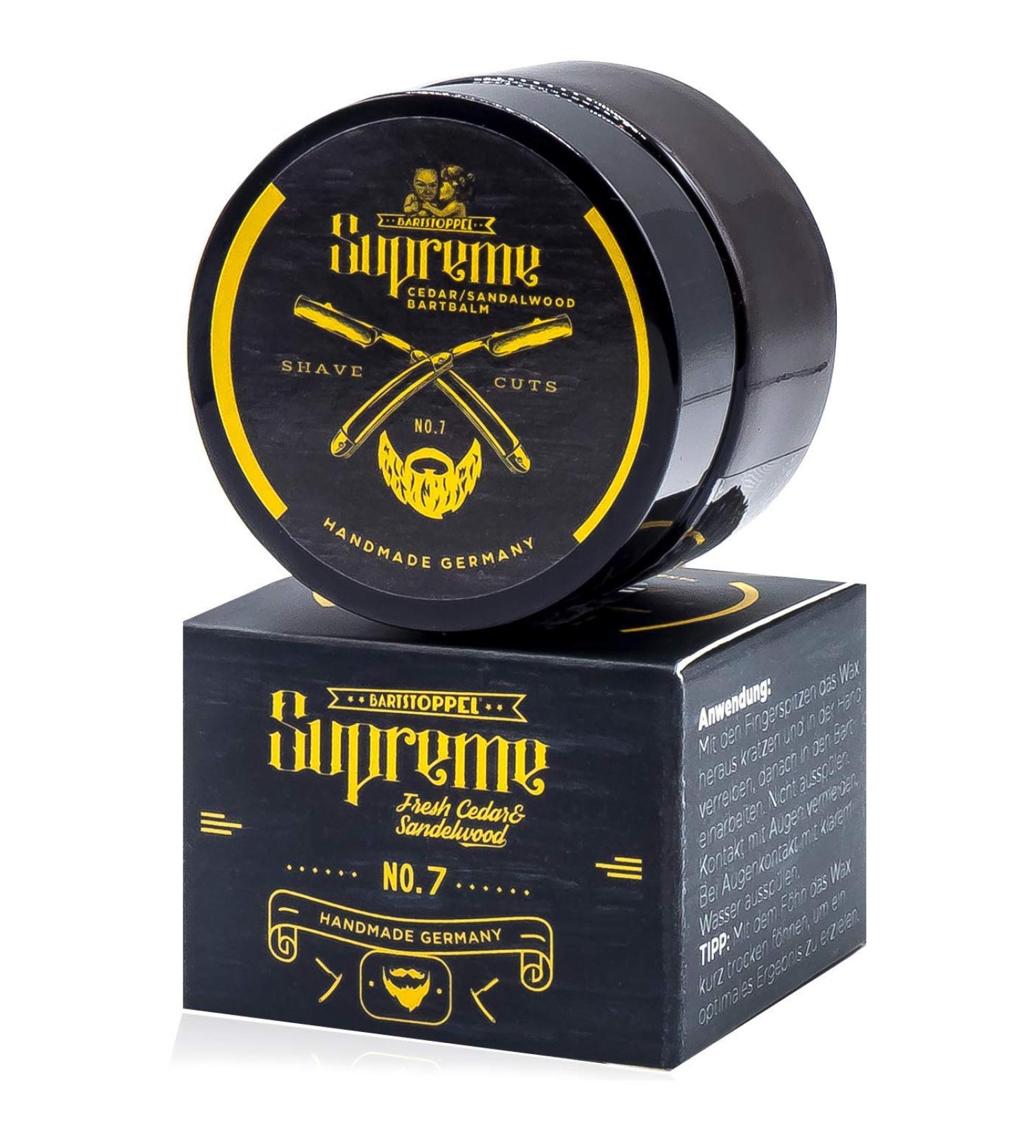 Cedarwood & Sandalwood Beard Wax for Men - Hair Growth & Moisturizer | Bartstoppel Barber Co - Buy Online on GoSupps.com