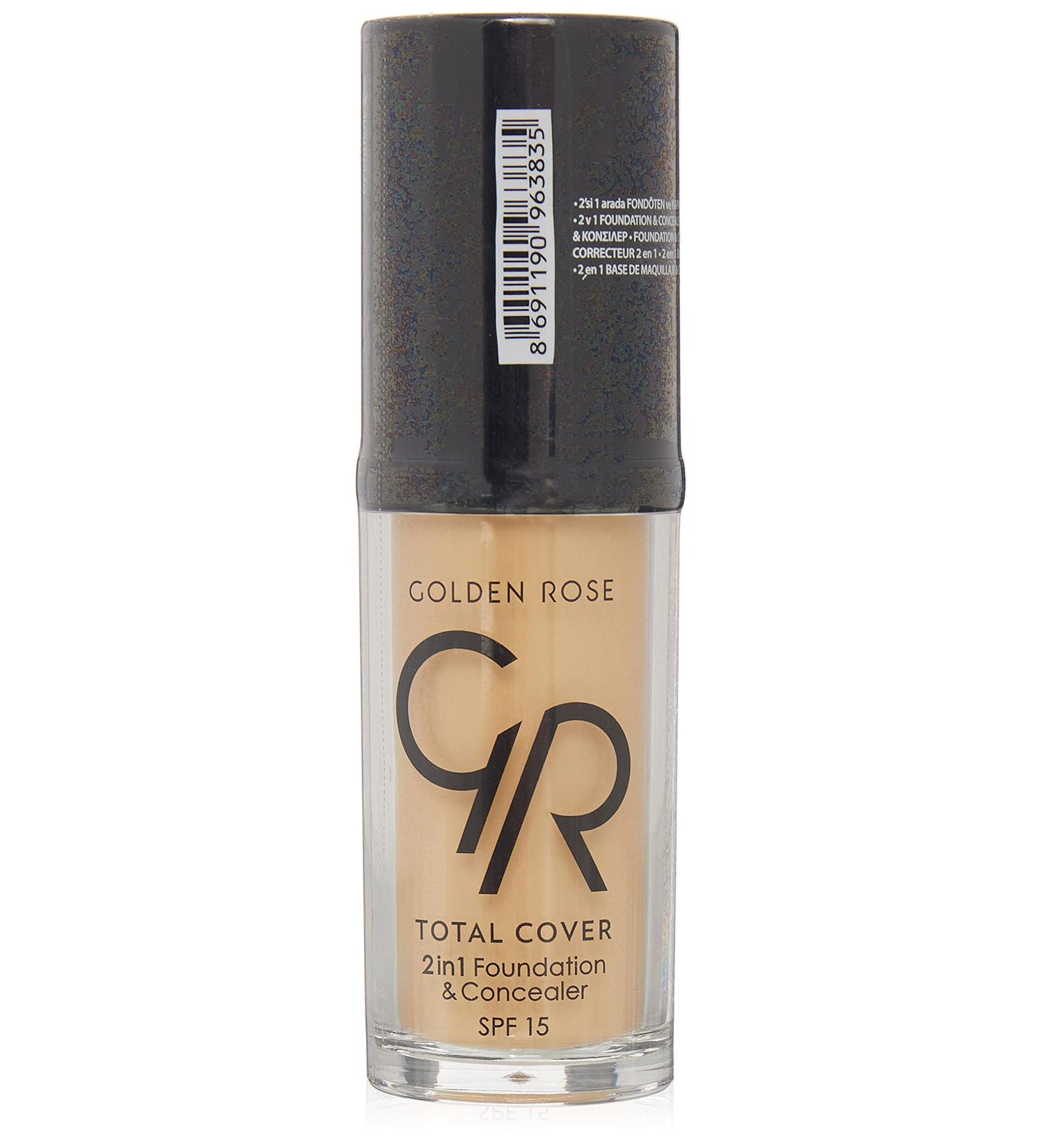 2in1 Cover Foundation - Total Cover - N23 Yellow Beige - Golden Rose - Home - Tc23 Yellow Beige 30 Ml - Buy Online on GoSupps.com