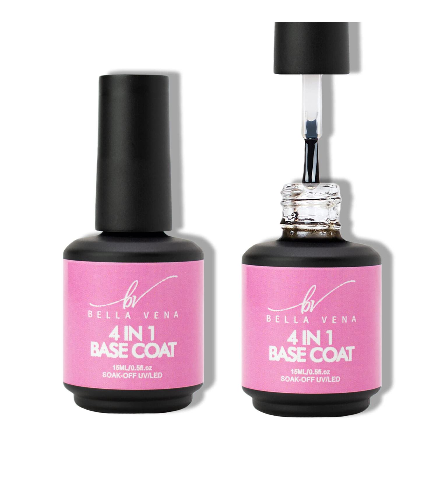Bellavena 4-in-1 Nail Glue & Base Gel Kit - Super Strong Brush-On Gel for Acrylic & False Nails - UV/LED Lamp Required - Buy Online on GoSupps.com