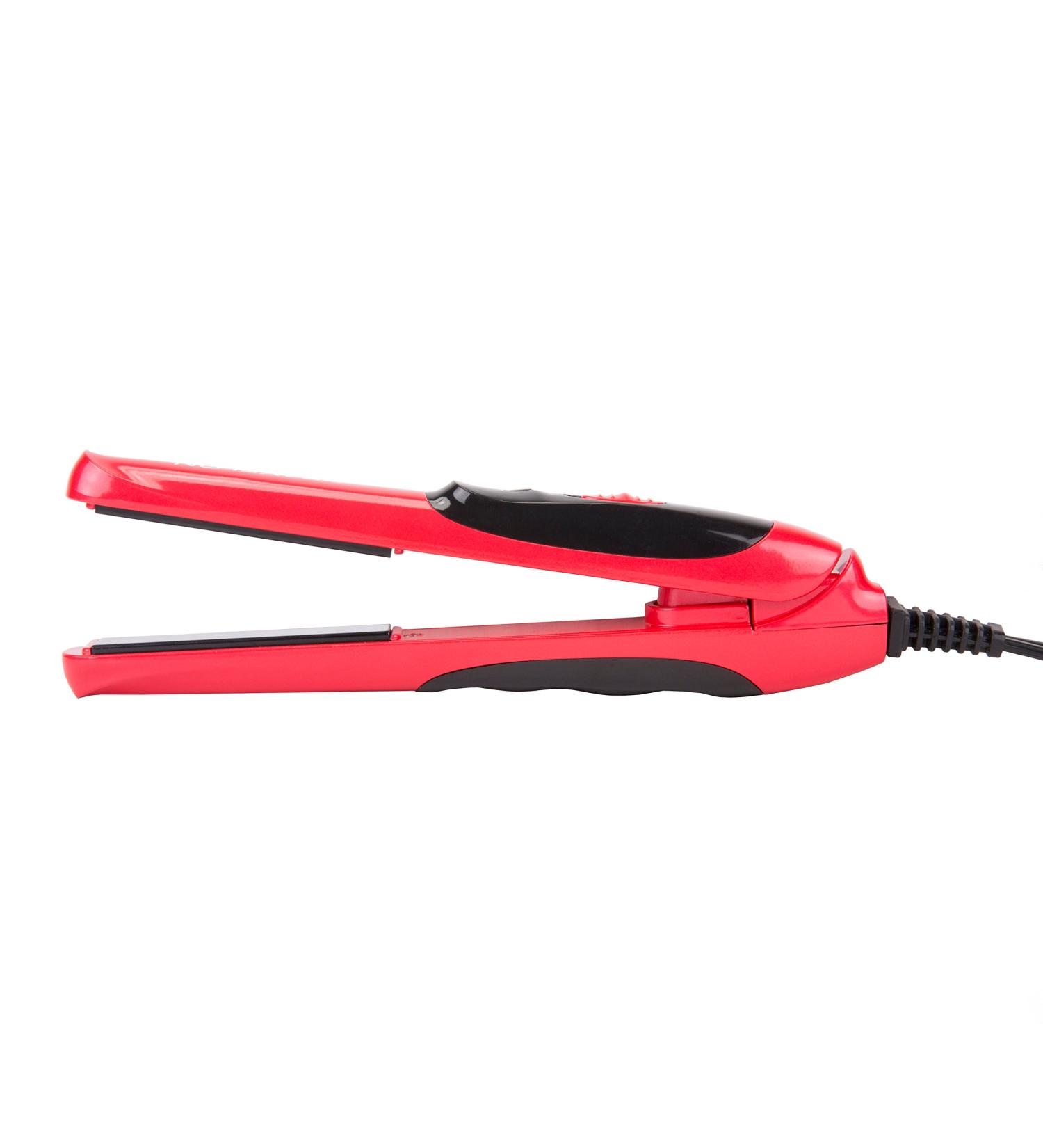 Travelon Mini Ceramic Flat Iron - Compact Red Hair Straightener for Effortless Styling | International Shipping - Buy Online on GoSupps.com
