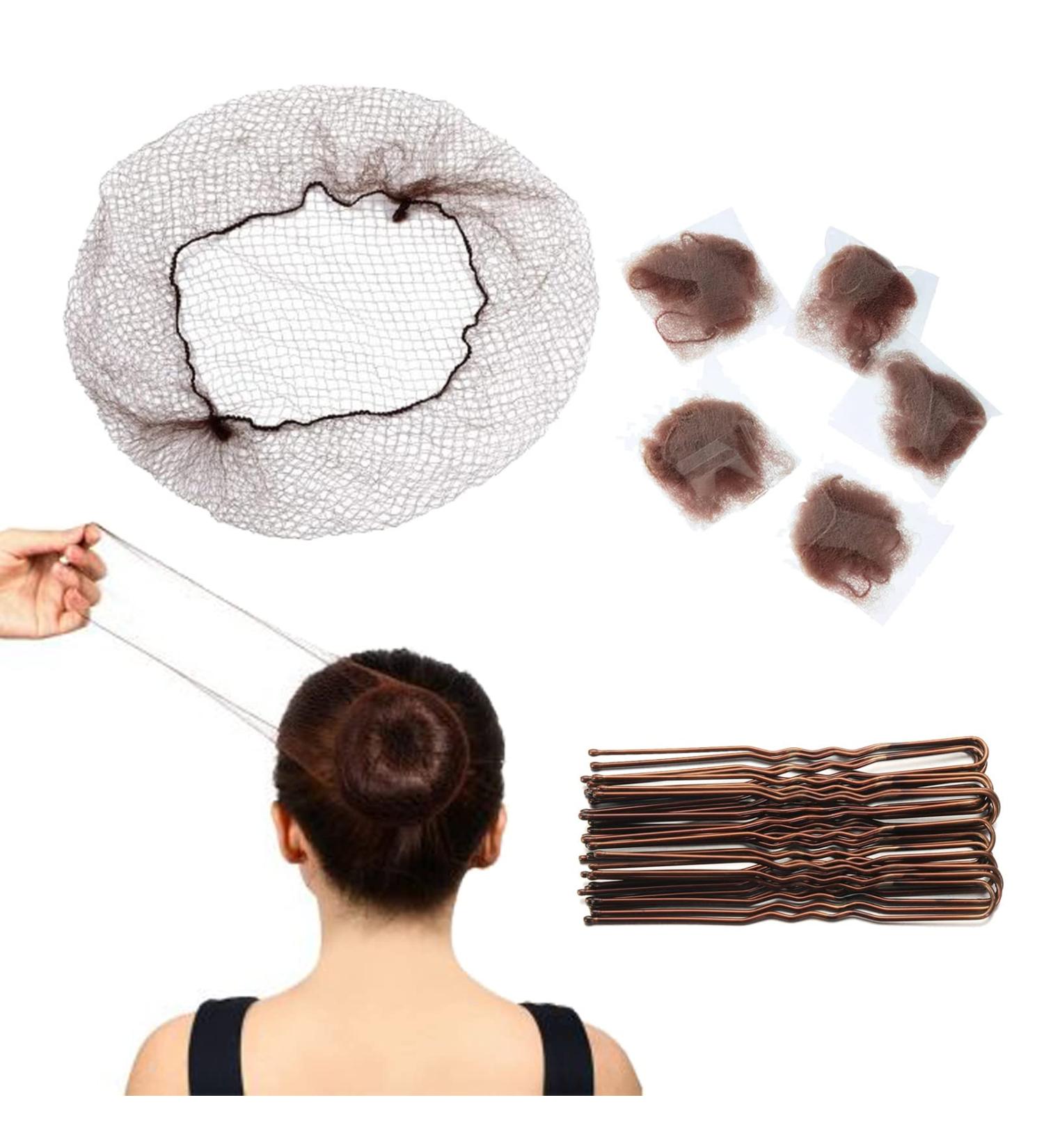 Bun Nets for Ballet - 20Pcs Brown Hair Nets & Bobby Pins Set for Girls and Women - Elastic Edge Mesh Bun Net Holder - Dance and Nurse Wig Fixing - Coffee Brown - Buy Online on GoSupps.com