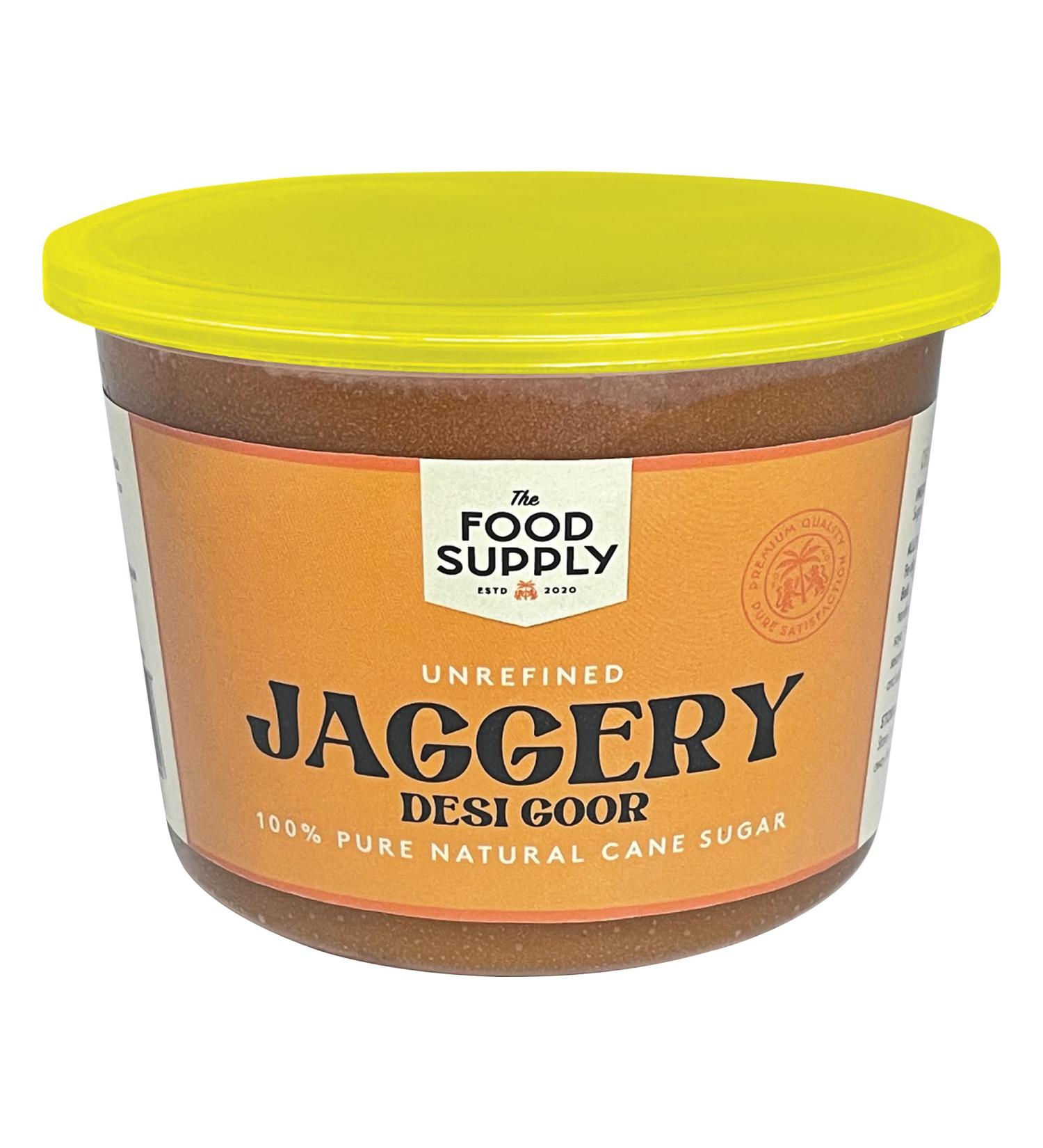 Jaggery Goor (Cane Sugar) 450g - Natural Sweetner Sugar Alternative - Great Natural Replacement for White Sugar - Unrefiened