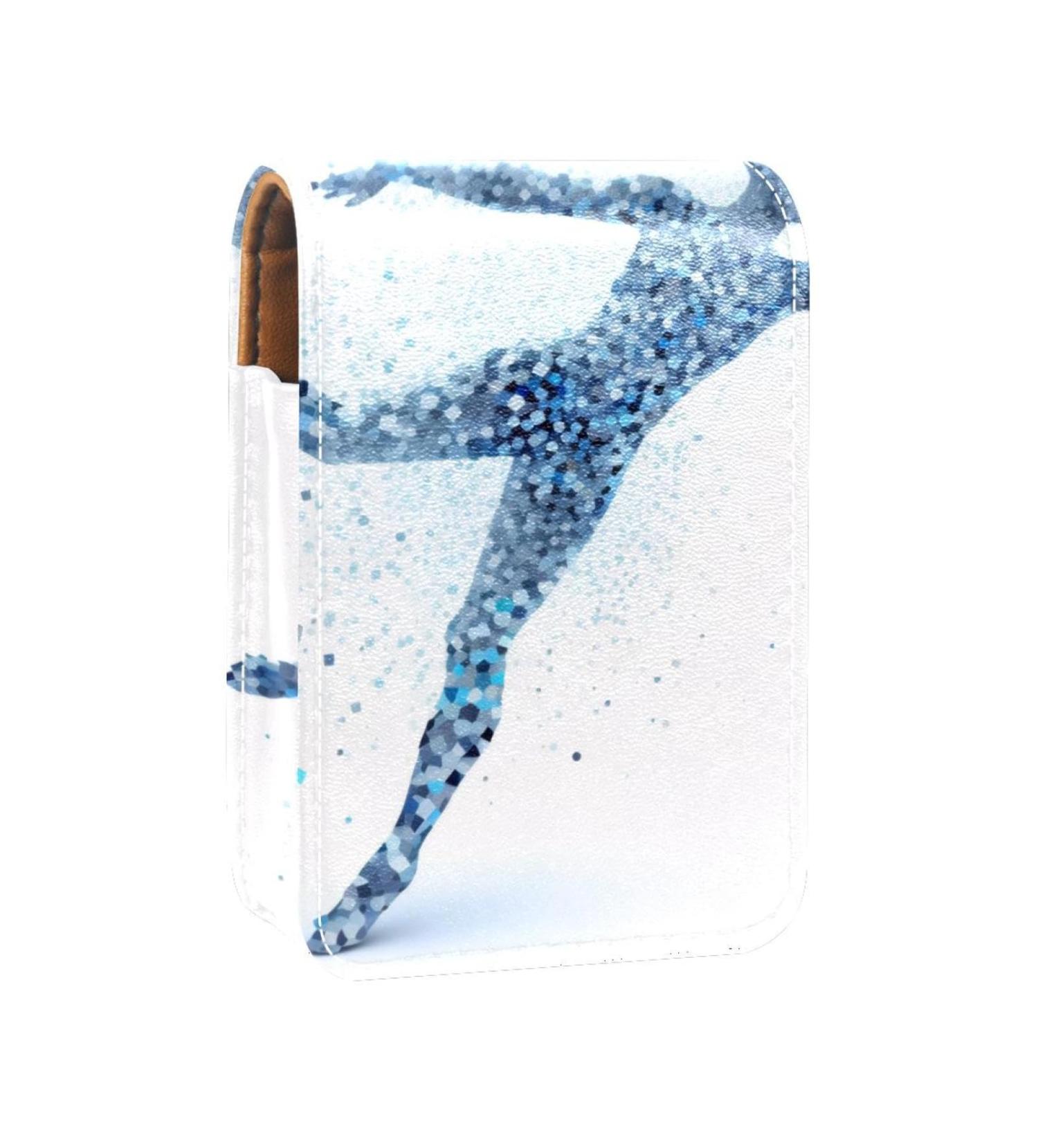Travel Lipstick Organizer Case - Portable Makeup Bag with Mirror | Abstract Ballet Girl Design - Buy Online on GoSupps.com