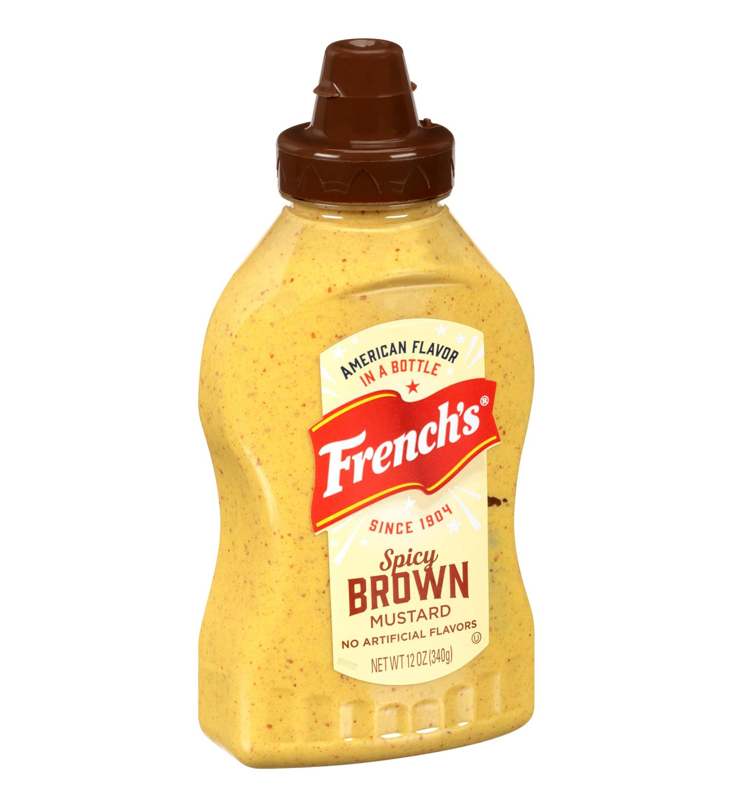 French's Spicy Brown Mustard 12 oz - Pack of 12 | Bold and Tangy Flavors - Buy Online on GoSupps.com