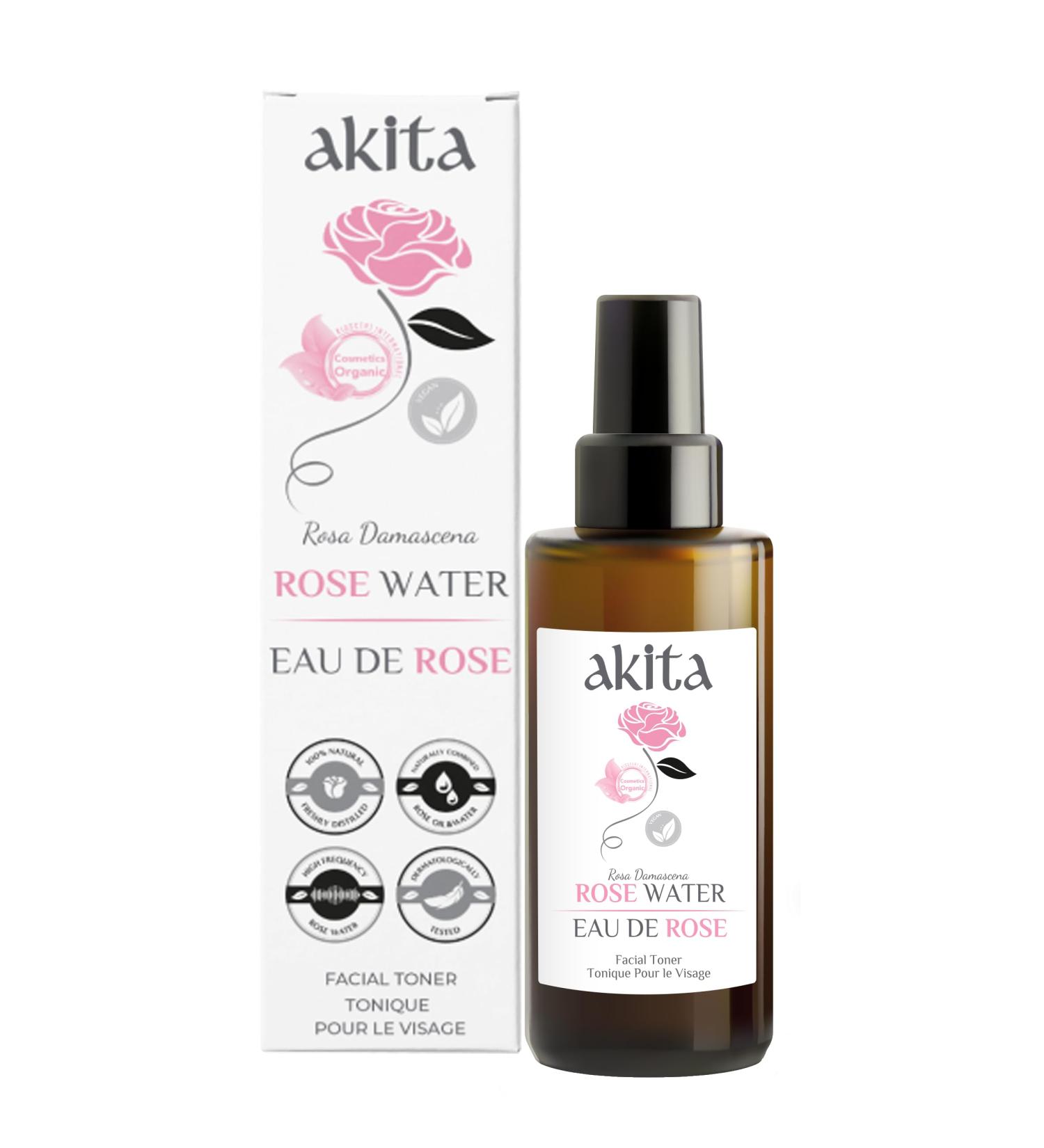 Natural Organic Non Deoiled Rose Water 100mL - Buy Online on GoSupps.com