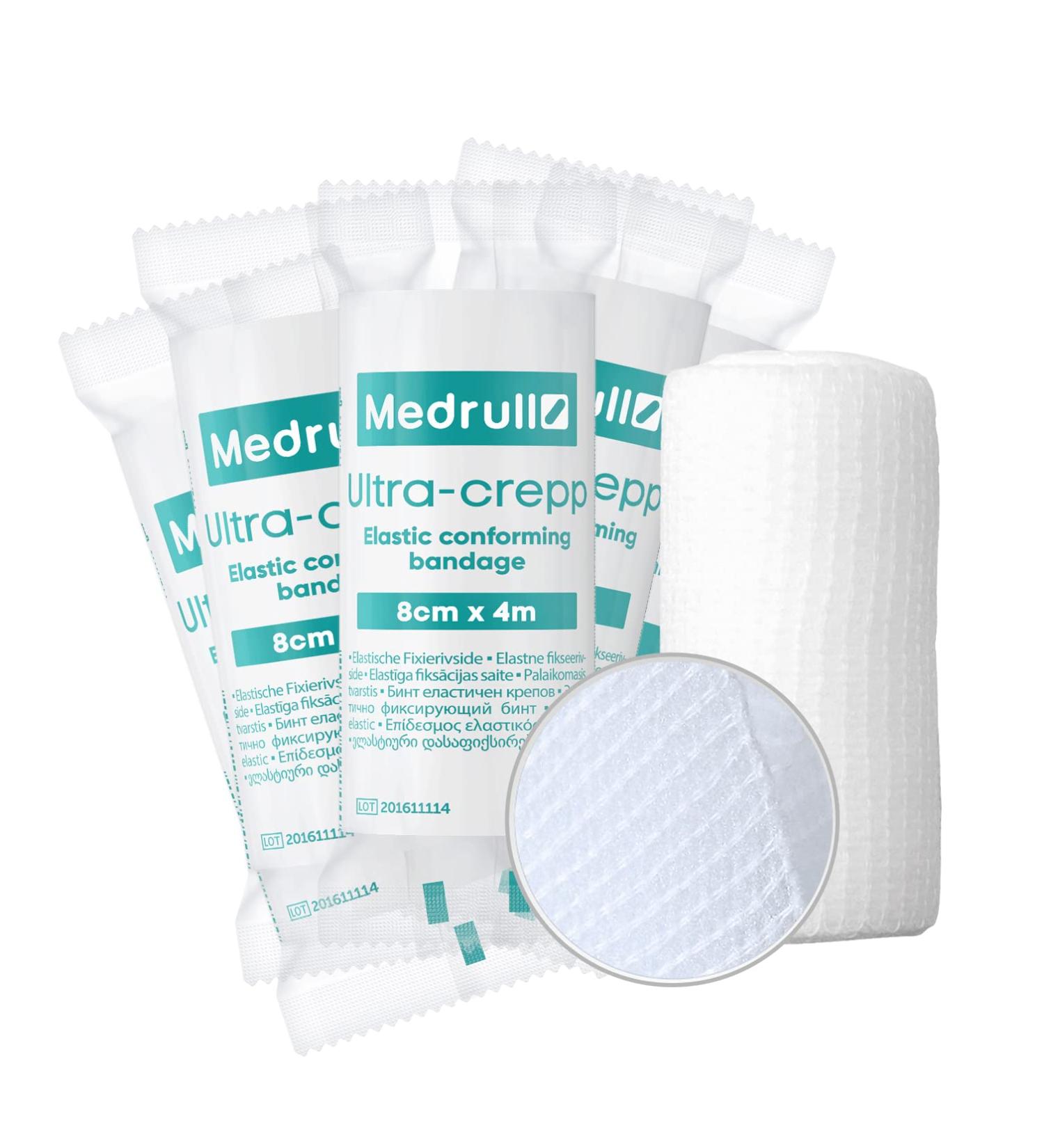 Buy Medrull 10-Piece Ultra Crepp 8cm x 4m Gauze Bandage Set - Quality Fixation Bandages for Dressing Needs | International Shipping Available - Buy Online on GoSupps.com