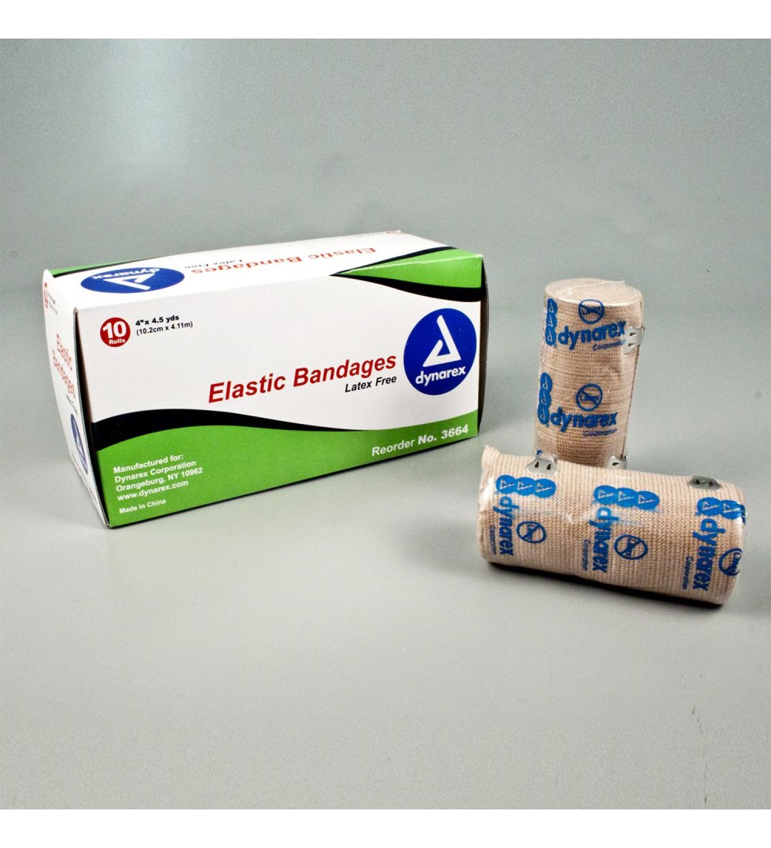 Dynarex Elastic Bandage 4 x 4.5yds 10 Count