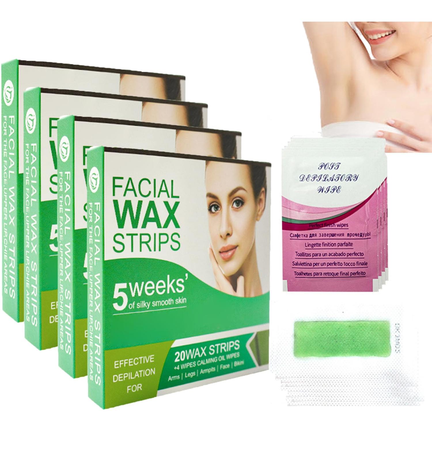 Easy Wax Bandes d' pilation pour le visage pour femmes et hommes efficaces pour le visage les bras les l vres les jambes les aisselles parfum alo s 20 bandes de cire pour le visage 4 4 pi ces - Buy Online on GoSupps.com