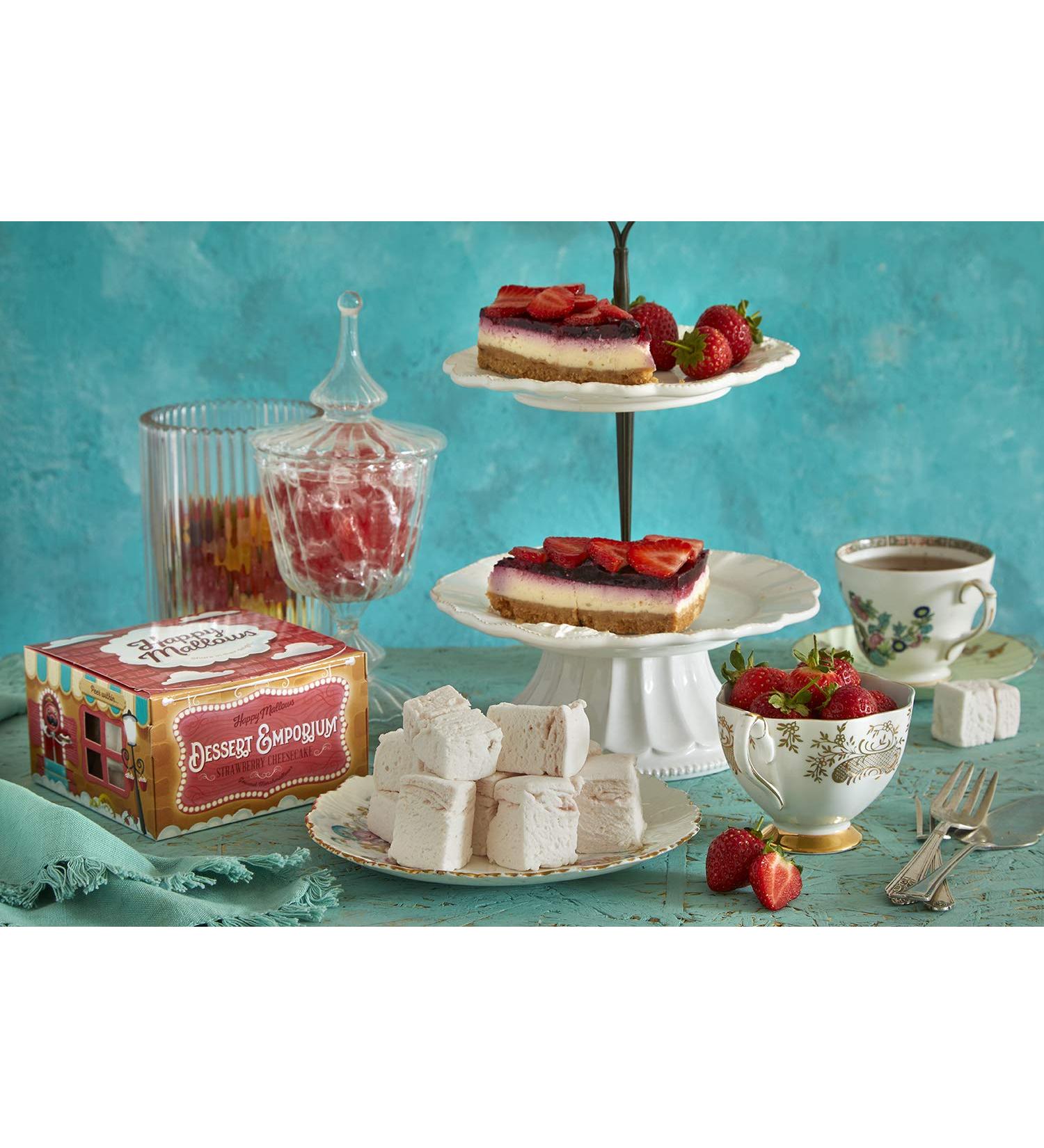 Strawberry Cheesecake | Happy Mallows Gourmet Marshmallows | 100% Handmade | 100% Family Run - Buy Online on GoSupps.com