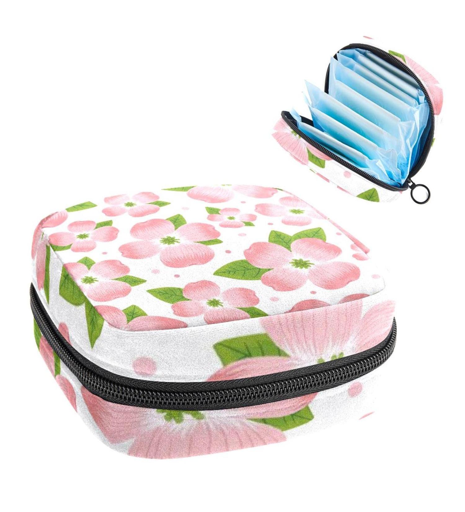 Anna Cowper Flower Sanitary Napkin Storage Bag - Multi-colored Portable Period Bag for Women and Teens - 1Pcs - Buy Online on GoSupps.com