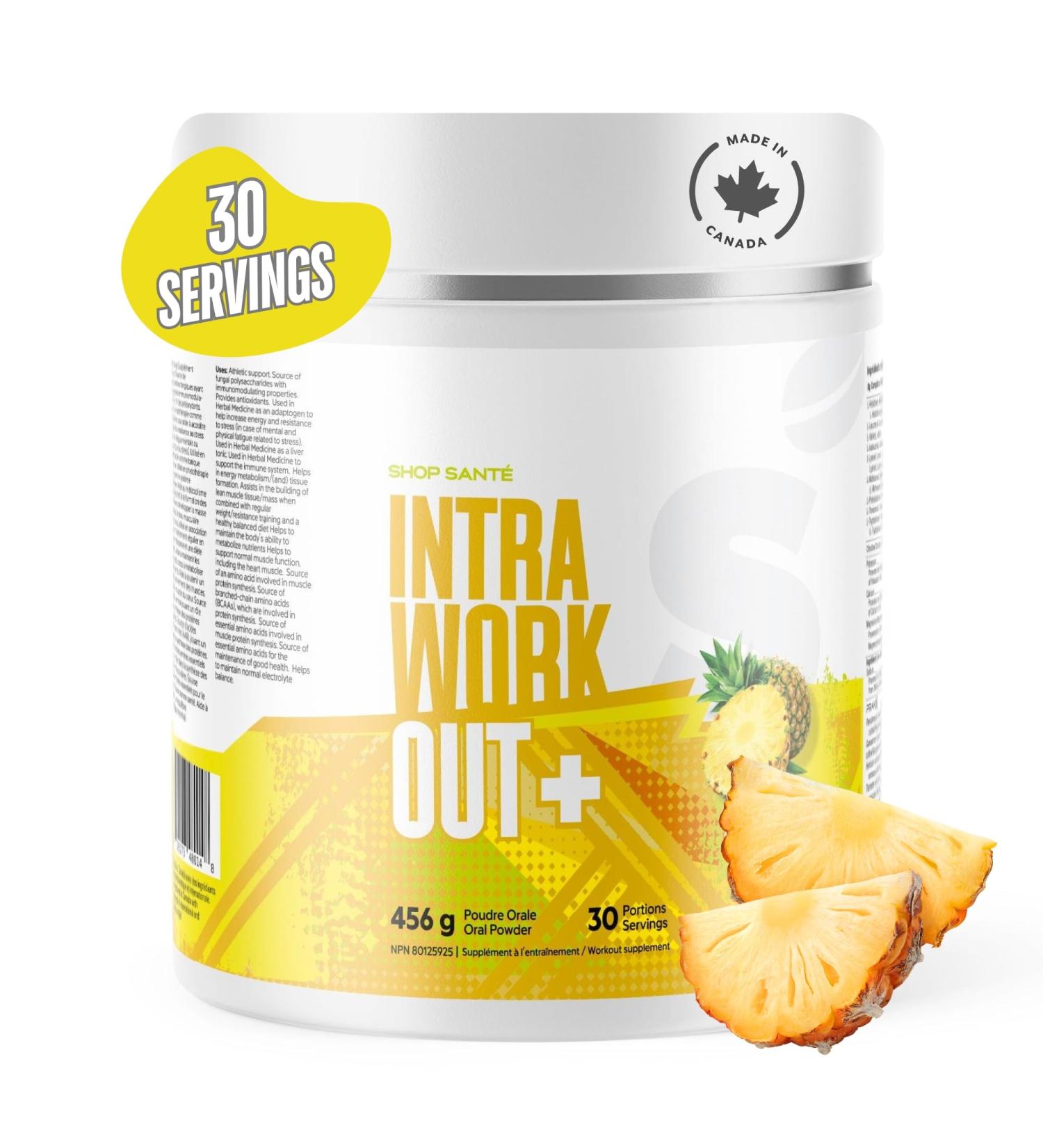 Shop Sante Intra Workout Plus - EAA + BCAA Powder - 30 Servings Essential Amino Acids Drink Supplements for Hydration Endurance & Muscle Recovery - 8g EAAs Electrolytes - Pineapple. - Buy Online on GoSupps.com