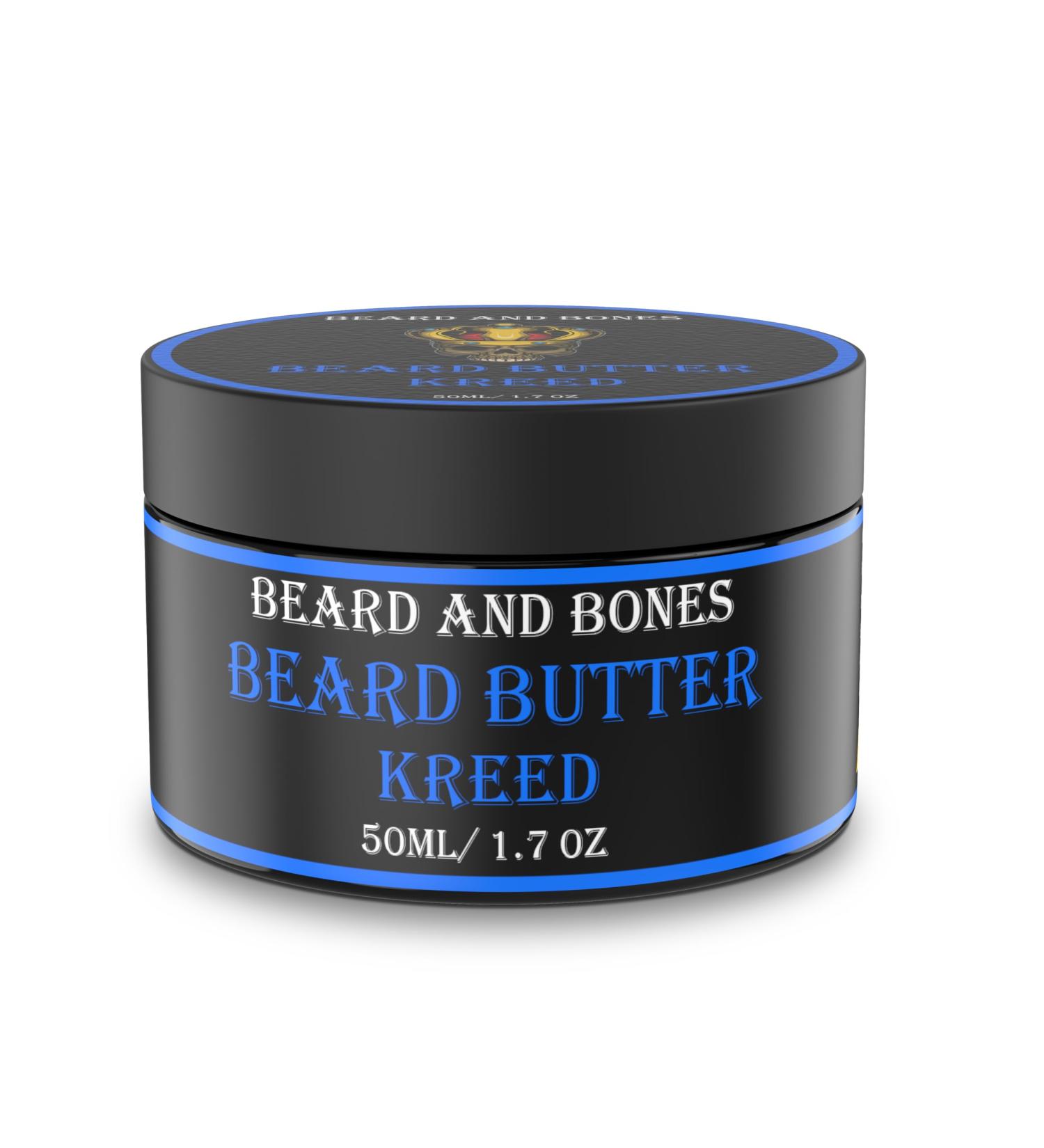 Beard Butter for Men with Cocoa Butter by Beard and Bones | Nourishing Moisturizer for Coarse Hair | 2 Scent Options (Kreed) - Buy Online on GoSupps.com