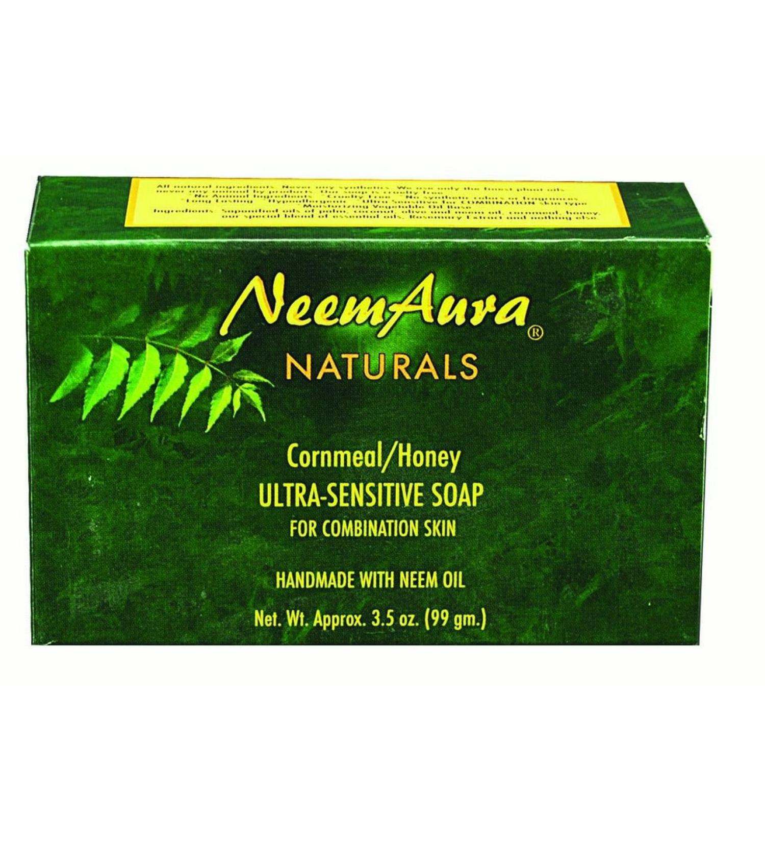 Neem Aura Ultra Sensitive Soap Cornmeal Honey - 3.5 oz