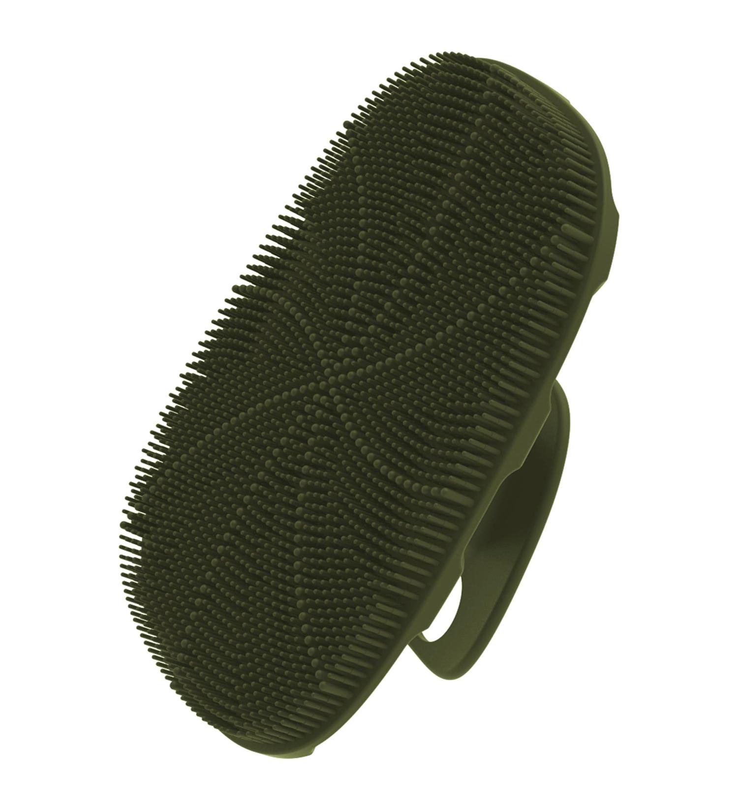 YEADMAME Silicone Body Scrubber - Sensitive Skin | Effective Dirt Removal | Army Green | Unisex Massage Tool - Buy Online on GoSupps.com