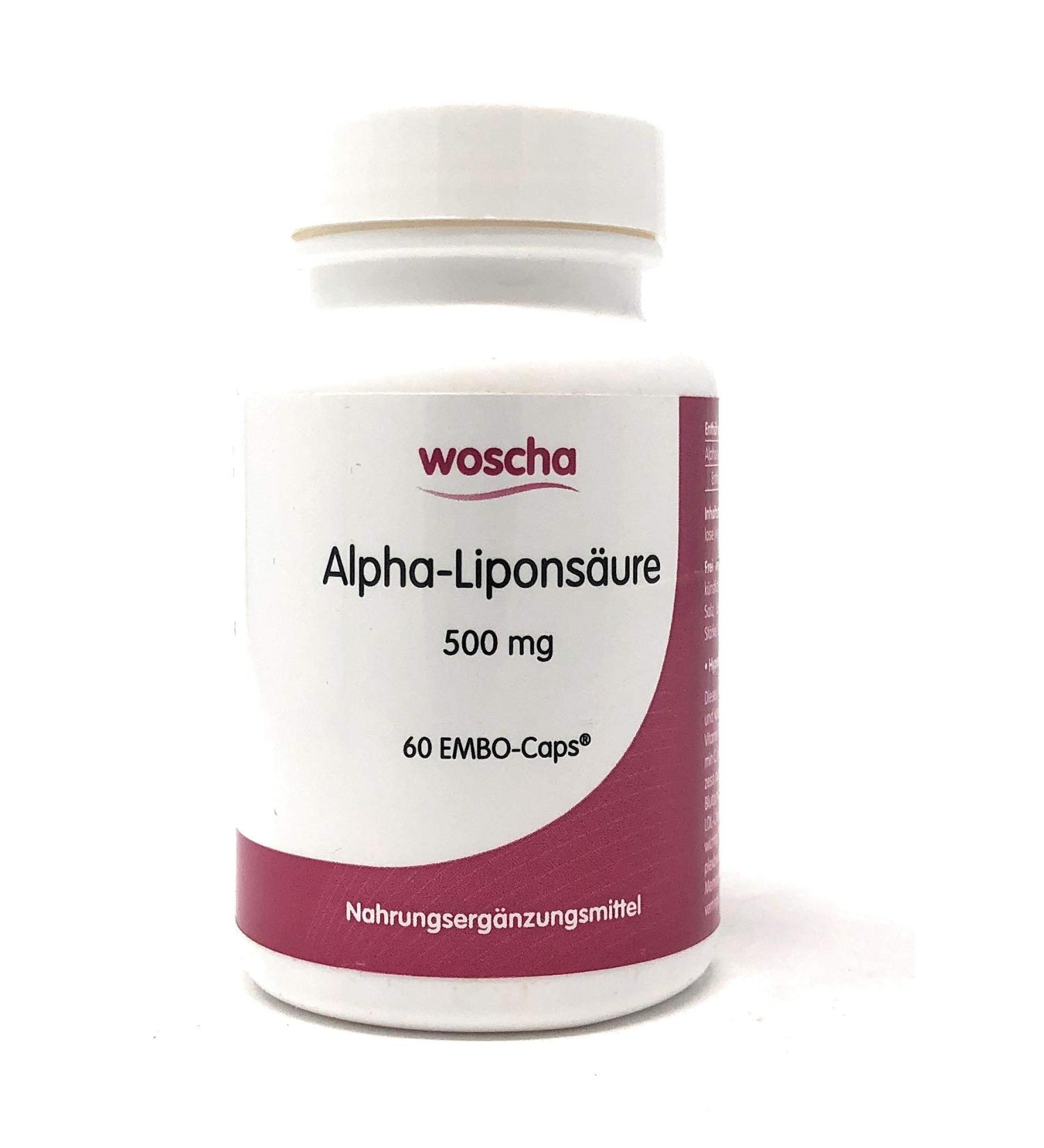 Shop Woscha Alpha Lipoic Acid 500mg - 60 Vegan K-CAPS | International Shipping Available - Buy Online on GoSupps.com