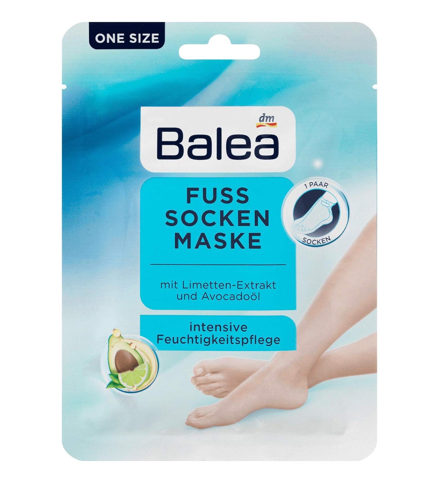 Balea - Foot Socks Mask - with lime extract and avocado oil