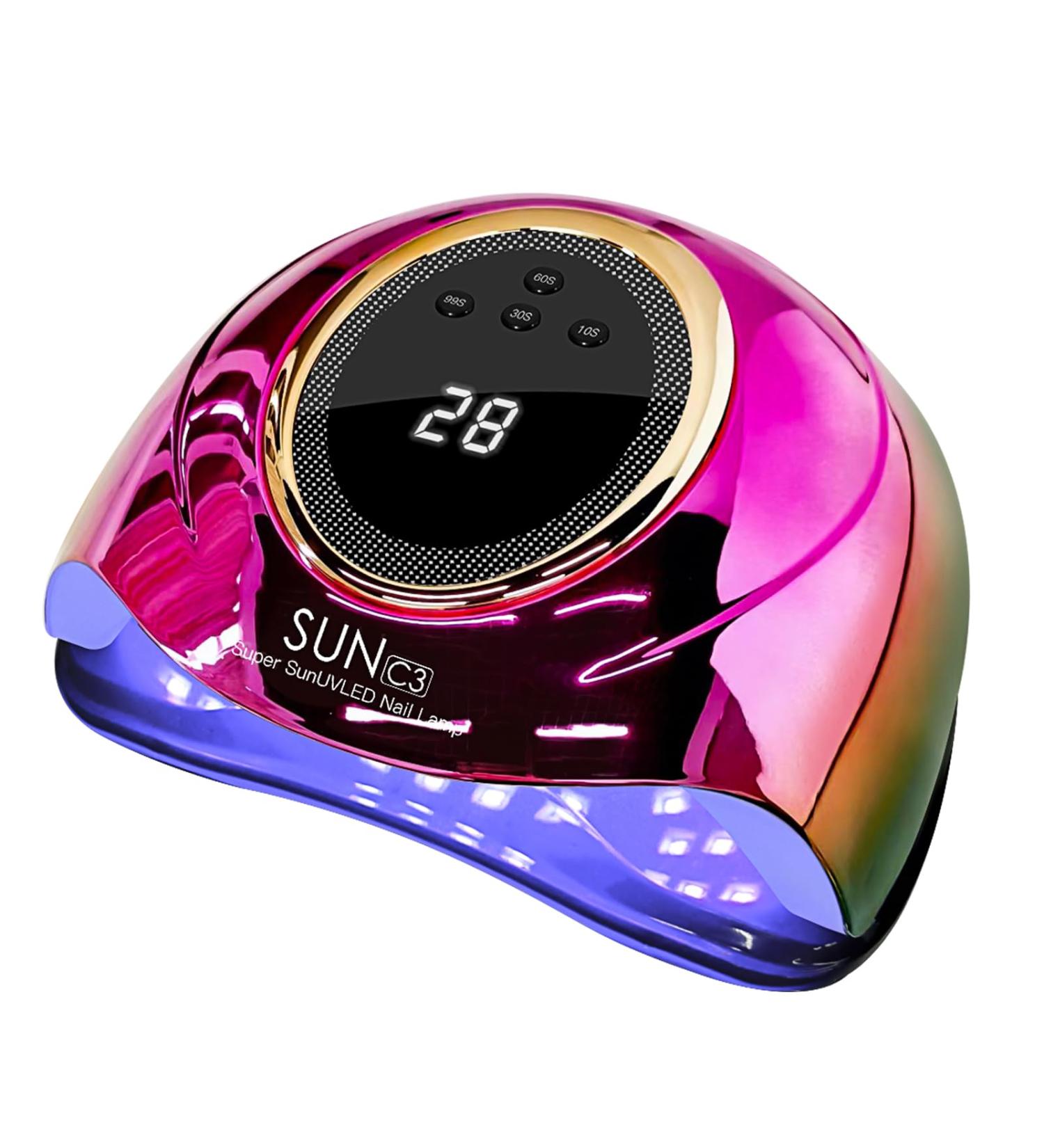 UV Light for Nails - MIRAGE LAYON UV Nail Lamp with 63 Beads 4 Timer Settings Auto Sensor - Professional Gel Nail Light Gift for Women & Girls - Purple - Buy Online on GoSupps.com