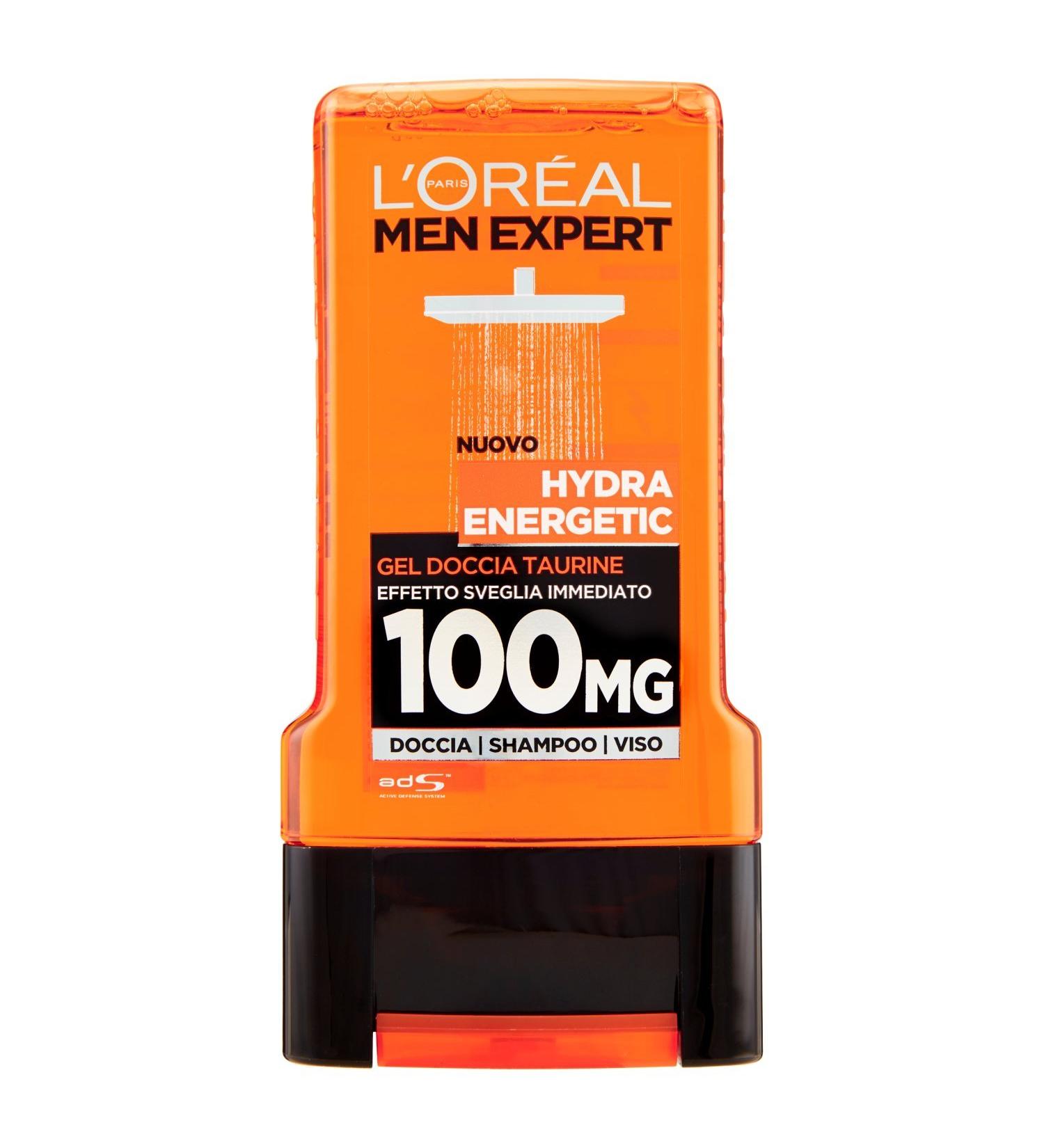 Men Expert Shower Gel - Hydra Energetic (For Body Face & Hair)-300ml/10.1oz by L'Oreal - Buy Online on GoSupps.com