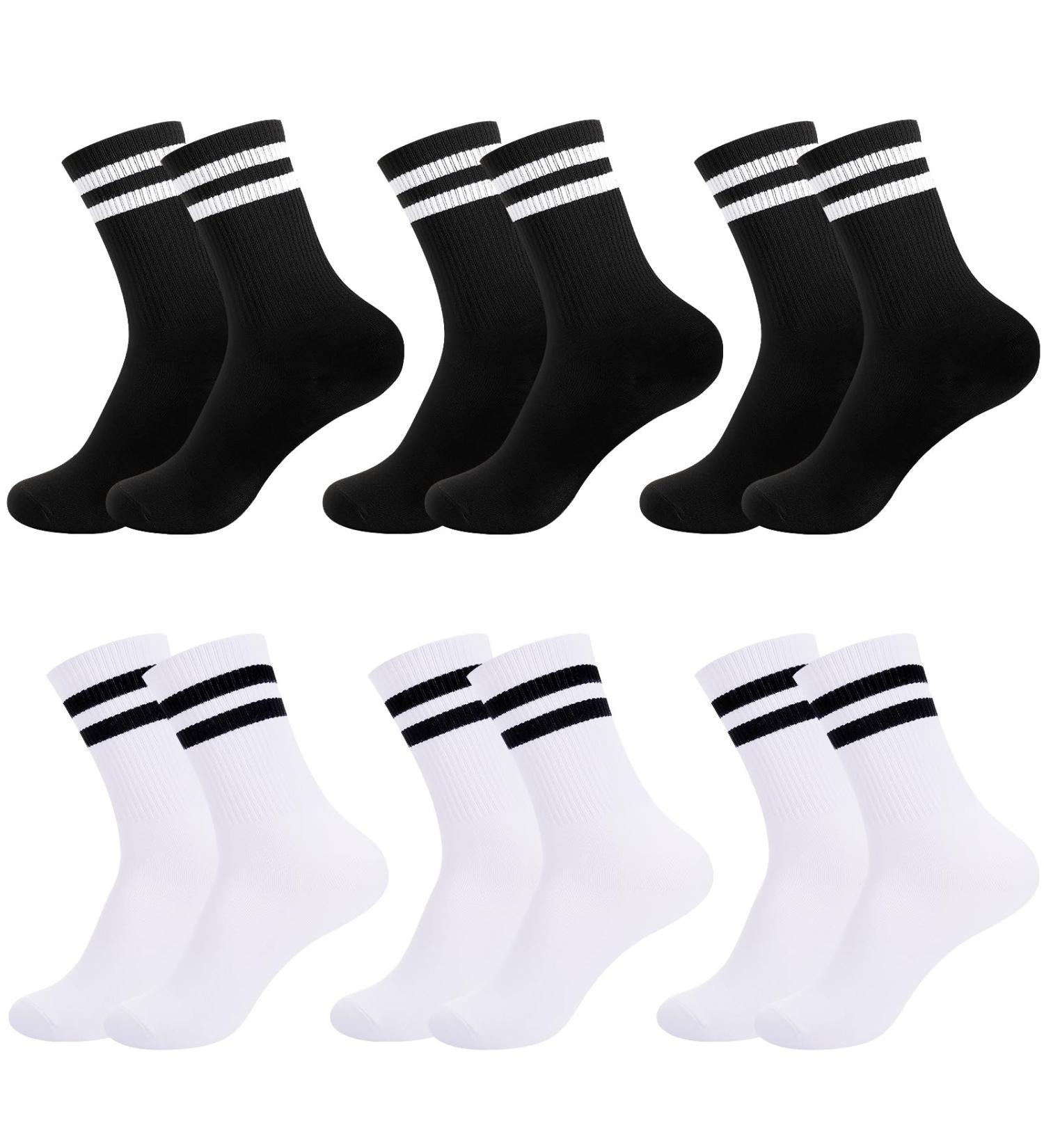 Buy Utensilsto 6 Pairs Unisex Tennis Socks - Cotton Sports Socks for Men & Women | Black White & Multicolor - Buy Online on GoSupps.com