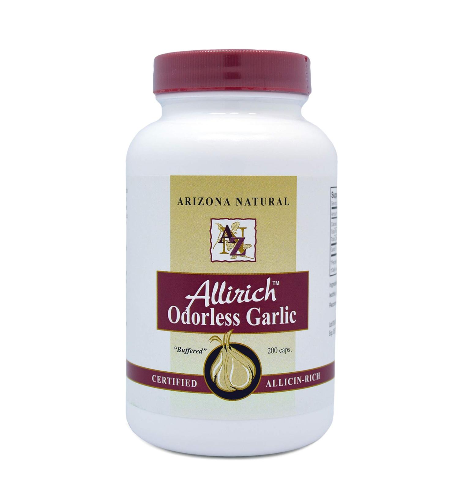 Arizona Natural Allirich Odorless Garlic 200 Capsules