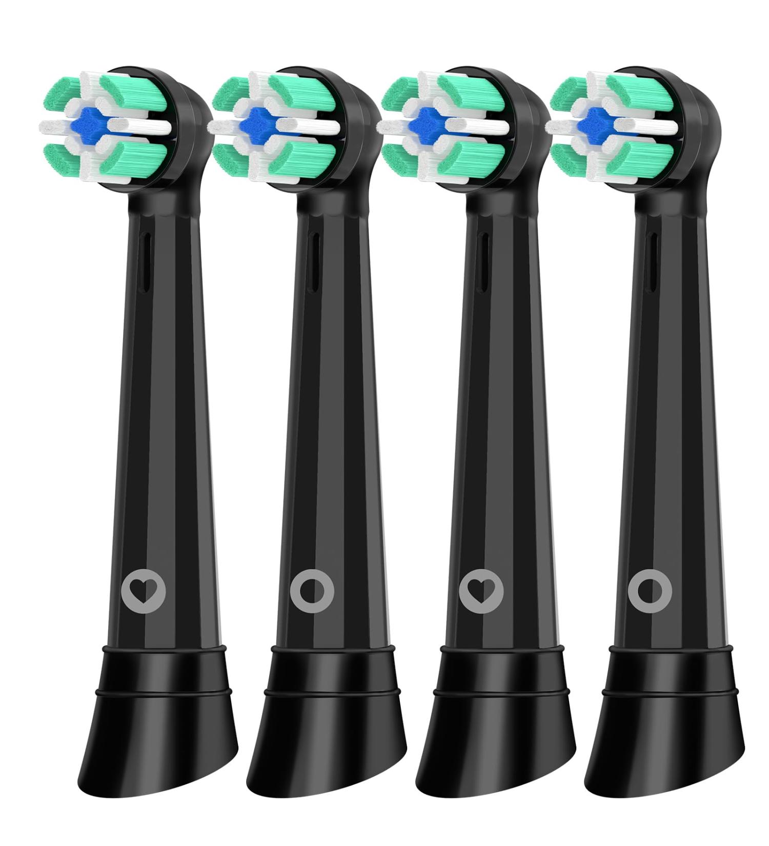 4 Compatible Substitute Brush Heads for Oral-B iO Series 3/4/6/7/8/9/10 - Powerful Cleaning for iO Upright Toothbrushes (Black) - Buy Online on GoSupps.com