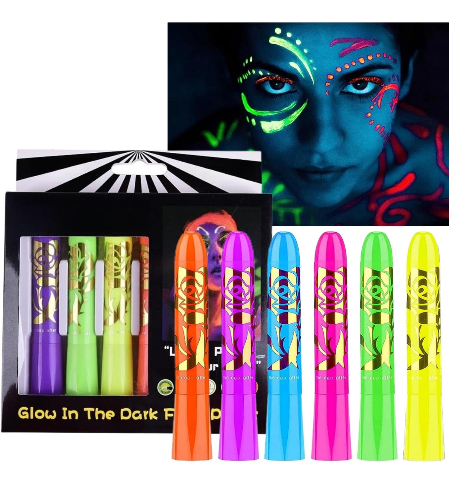 6 PCS Face Paint Sticks Face Paints for Adults Glow In the Dark Face Paint Body Paint UV Face Paint Colourful Face and Body Crayons Neon Face Paint Crayons for Adults Face Painting - Buy Online on GoSupps.com