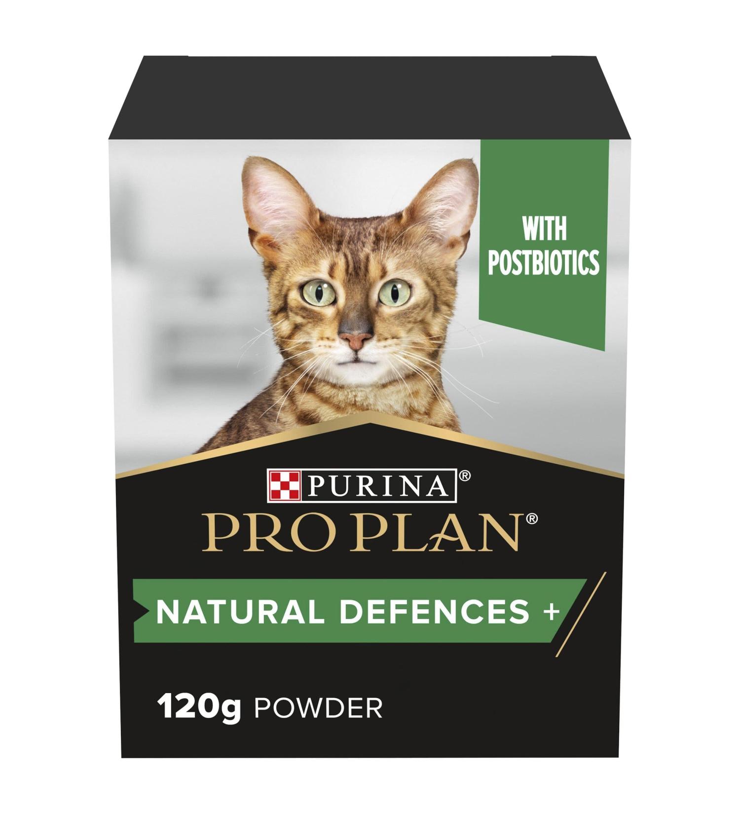 PRO PLAN Cat Natural Defences Supplement | Immune Health Support for Adult & Senior Cats | Boosts Antibody Production with Postbiotics | 120g Powder - Buy Online on GoSupps.com