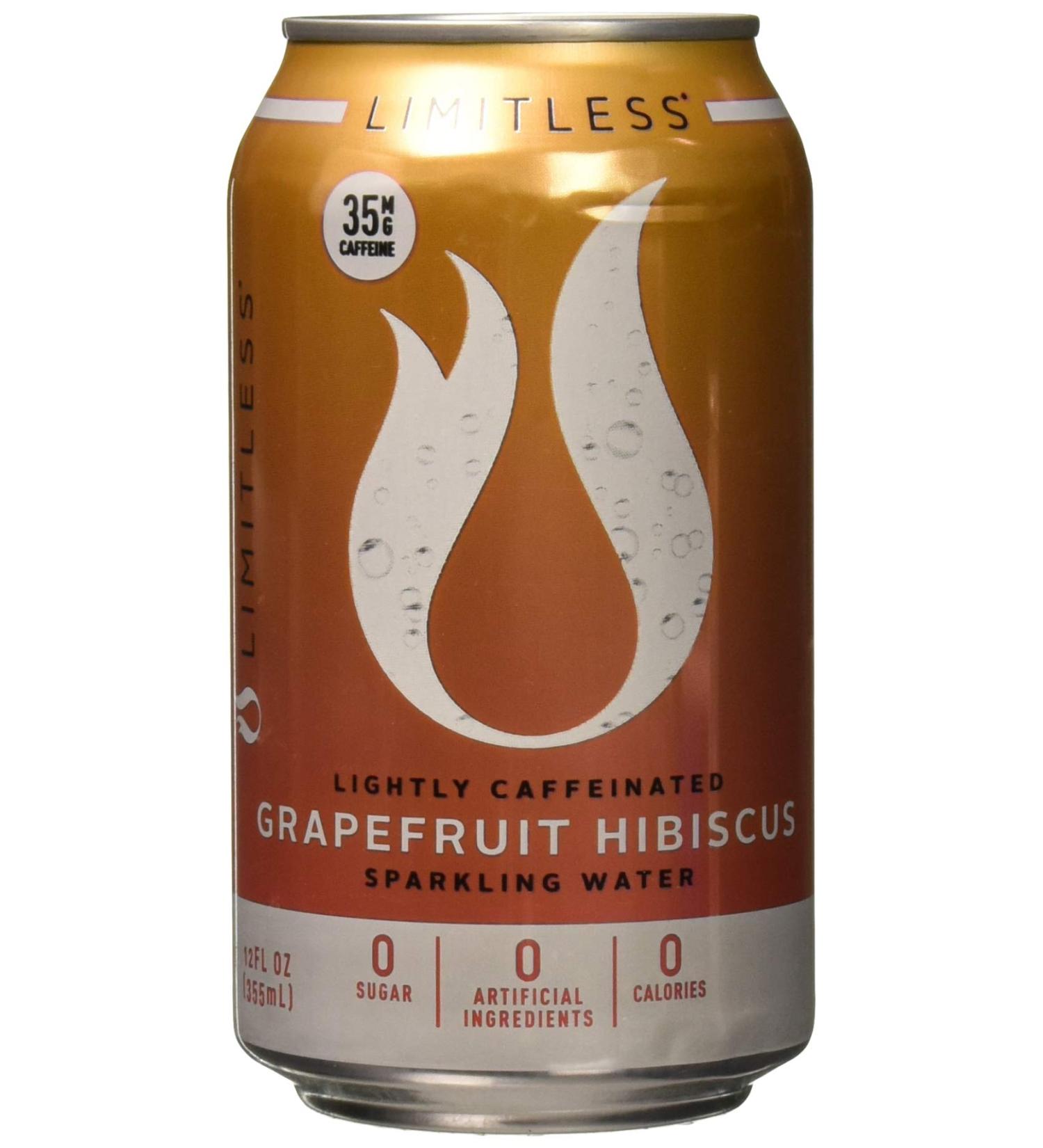 Limitless Grapefruit Hibiscus Sparkling Water - Lightly Caffeinated, 12 Fl Oz (Pack of 8) - Buy Online on GoSupps.com