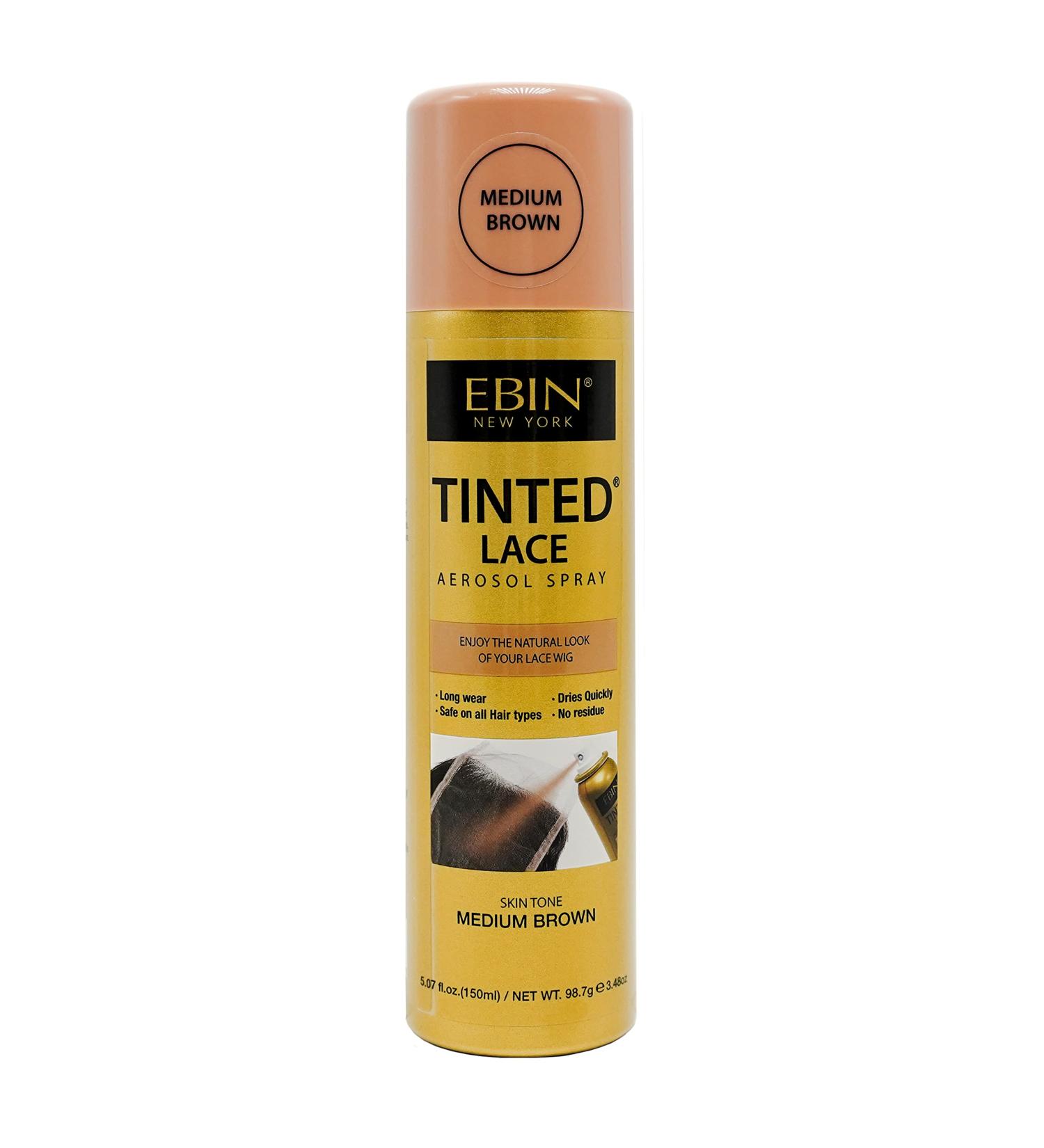 EBIN NEW YORK Tinted Lace Spray - 5.07oz (Medium Brown) 5.07 Fl Oz (Pack of 1) Medium Brown - Buy Online on GoSupps.com