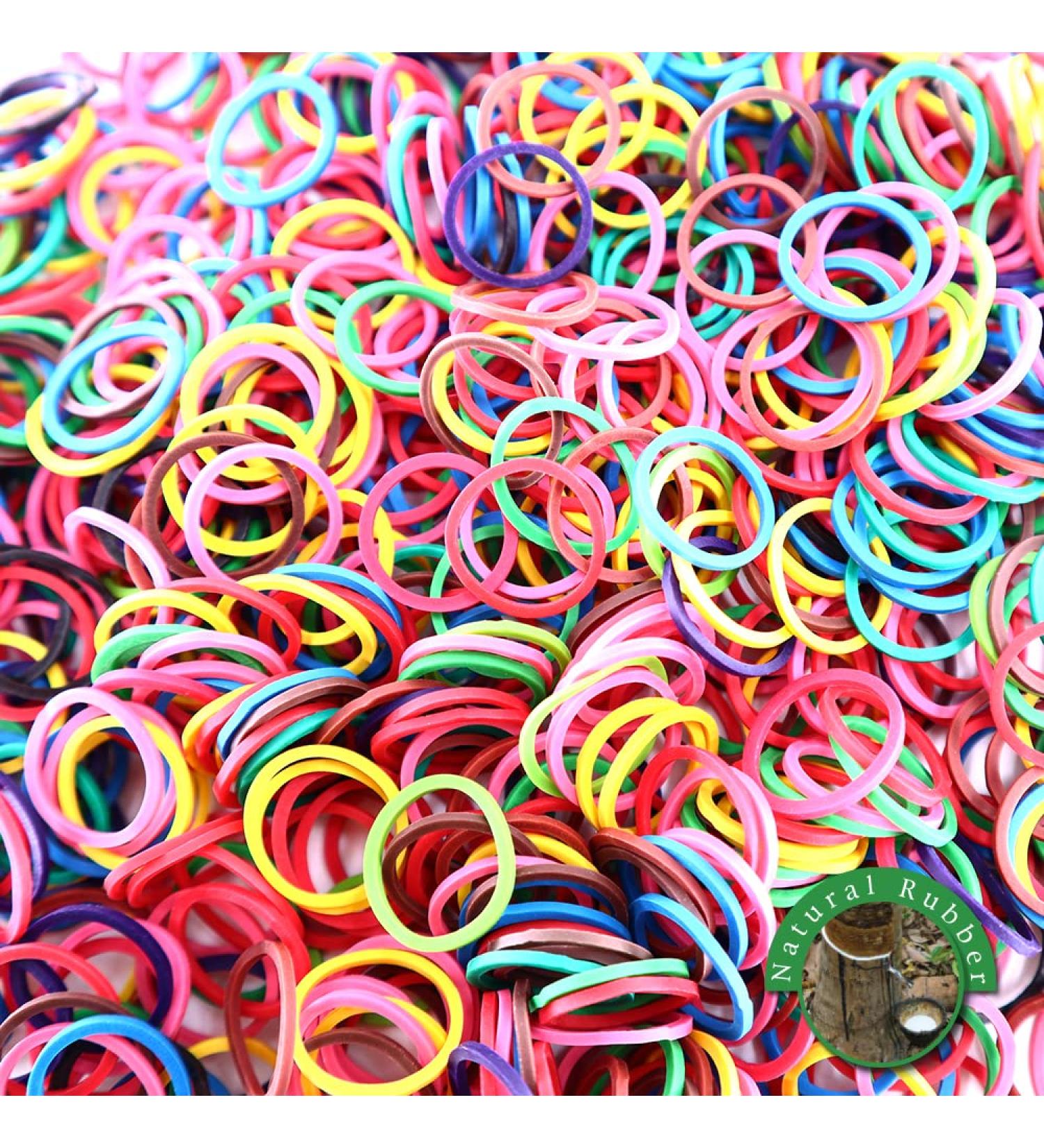 3000 Pcs Mini Size Rubber Bands Assorted Hair Ties - Premium Quality, No Break & Damage - Made in Vietnam - 0.6 lb Stretchy Elastic - Buy Online on GoSupps.com