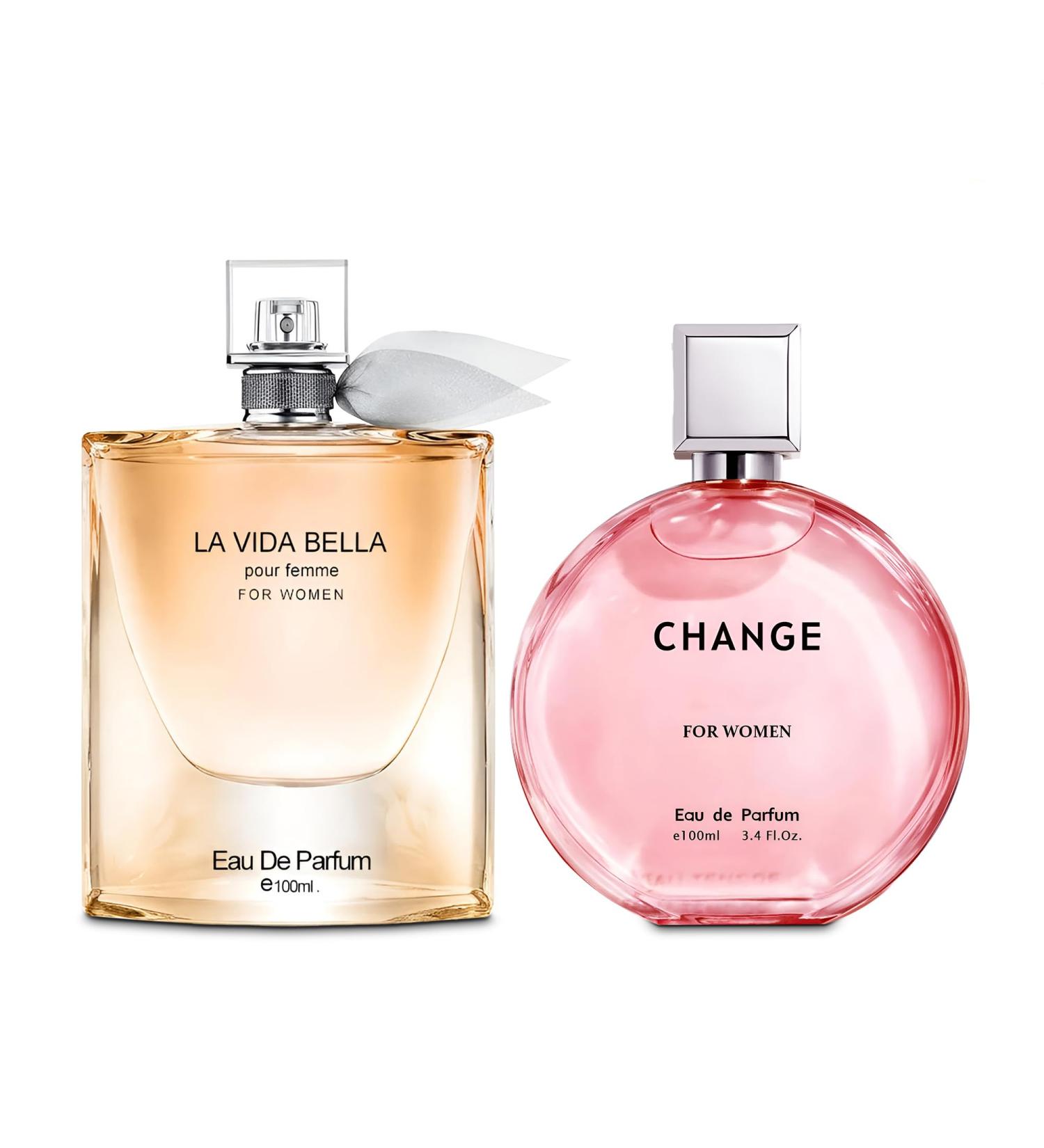 Women Perfume 2PCS Combo La Vida Bella/Change Women Eau De Parfum Long Lasting Fragrance 3.4 Fl Oz Spray Each for Daily Used Lavidabella/Change Women - Buy Online on GoSupps.com