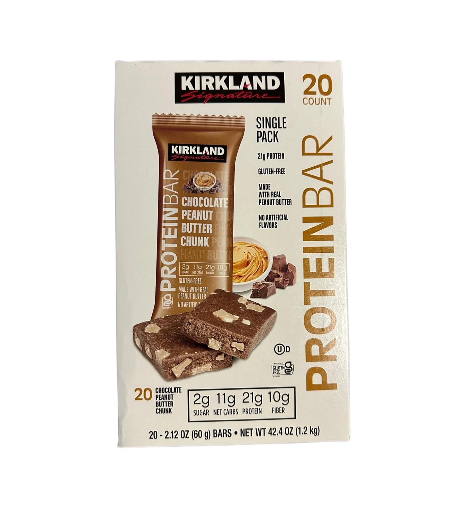 Buy KIRKLAND SIGNATURE Protein Bars - Chocolate Peanut Butter Chunk | International Shipping Available - Buy Online on GoSupps.com