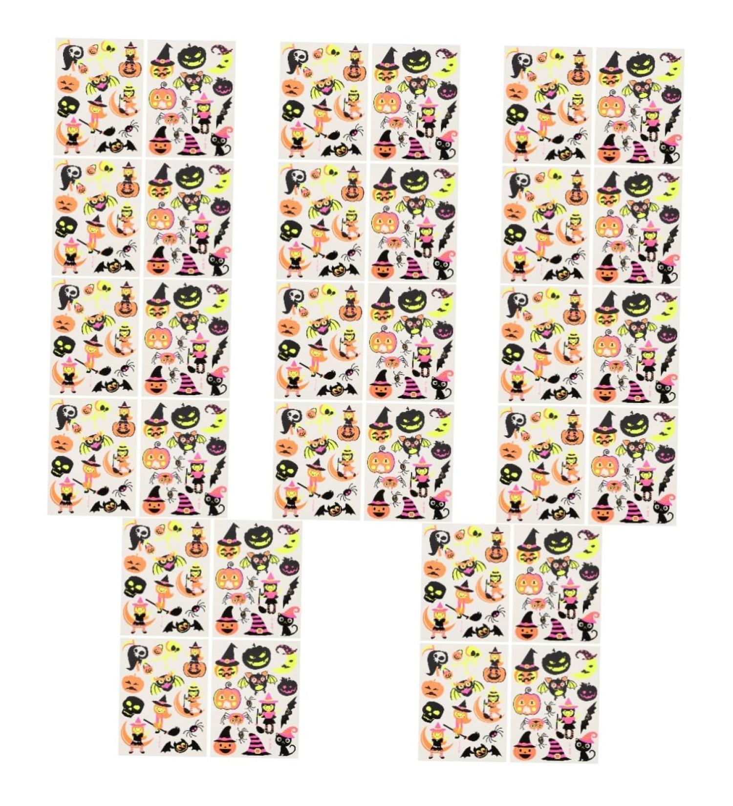 Didiseaon 32 Sheets Halloween Face Lifting Belt Kids Party Decorations Party Sticker Halloween Face Sticker Stickers Fluorescent Face Decals Transfer Paper Grimace Decorate Child - Buy Online on GoSupps.com