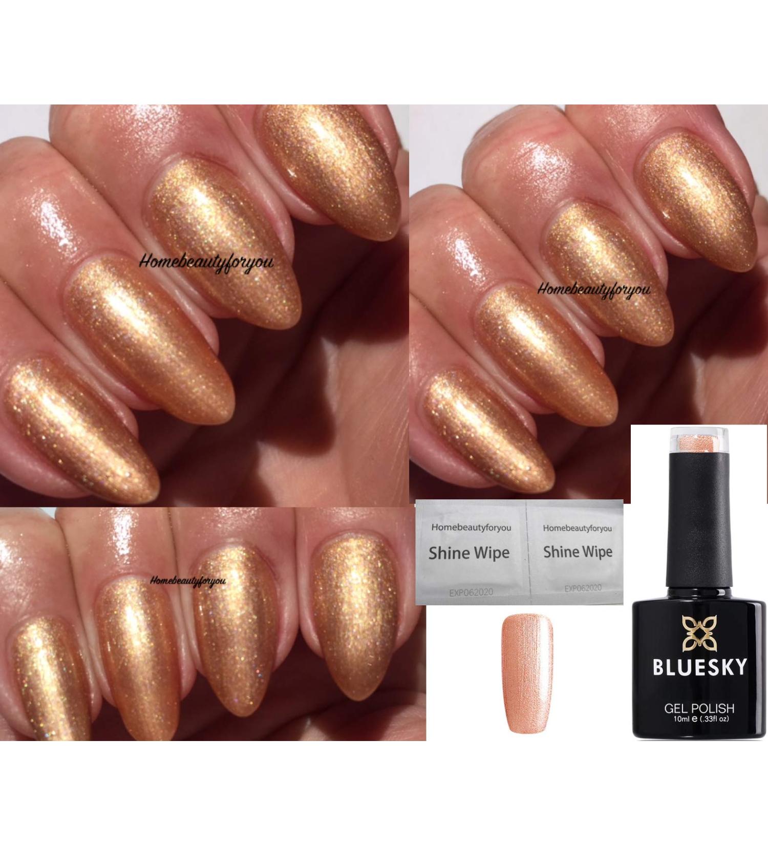 Bluesky Gel Nail Polish Gold Bronze Shimmer Iced Cappuccino 80503 UV LED Soak Off 10ml - Buy Online on GoSupps.com