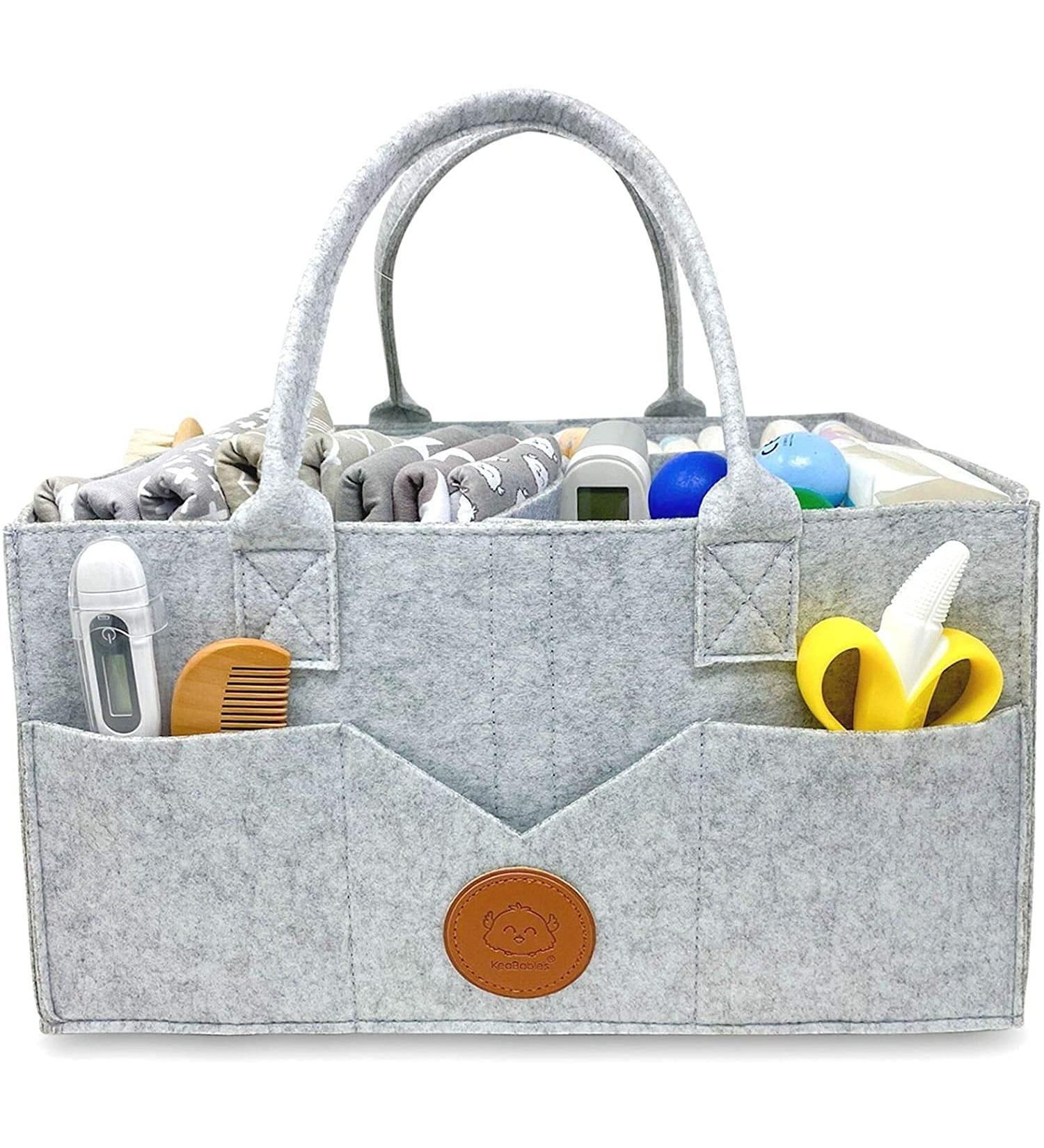 Large Baby Diaper Caddy Organizer for Changing Table - Nursery Storage Organizer (Classic Gray) - Buy Online on GoSupps.com